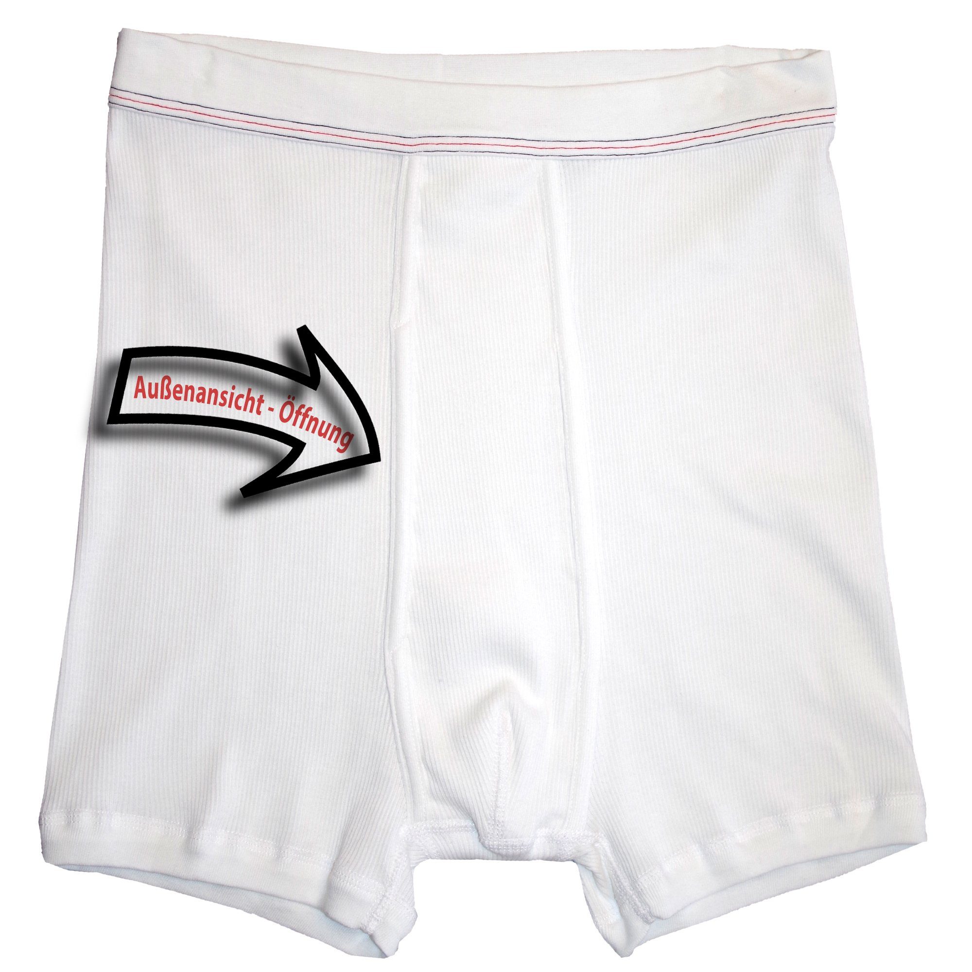 HERMKO Retro Boxer 3942 (Pack, 4er) Bio-Baumwolle Doppelripp Pagen mit Eingriff sehr hoher Leib