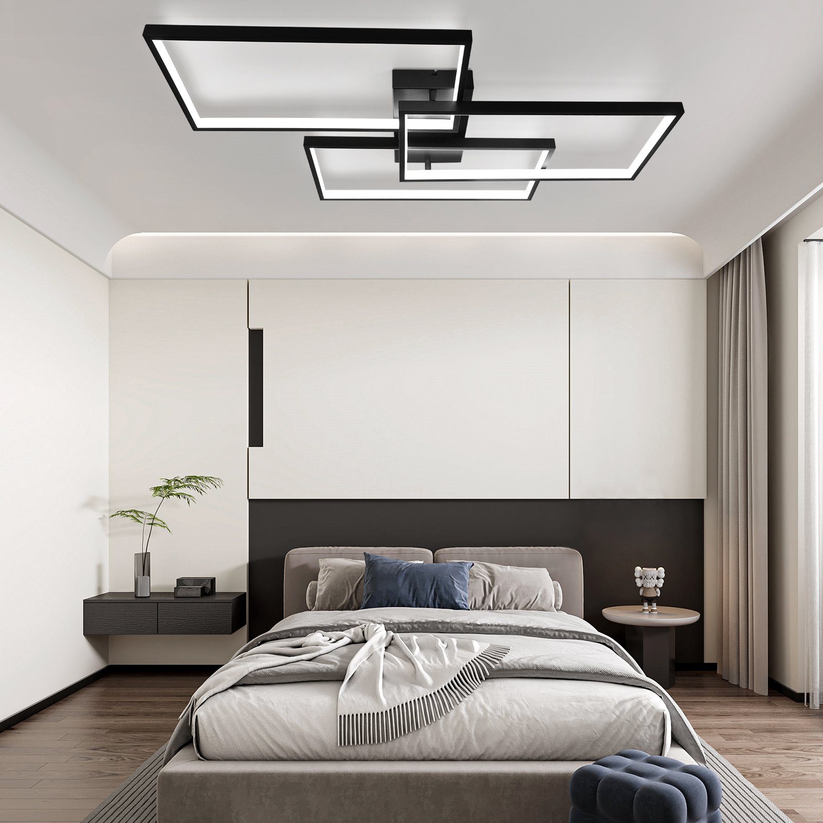 Nettlife LED Deckenleuchte Wohnzimmer Weiß Dimmbar günstig online kaufen