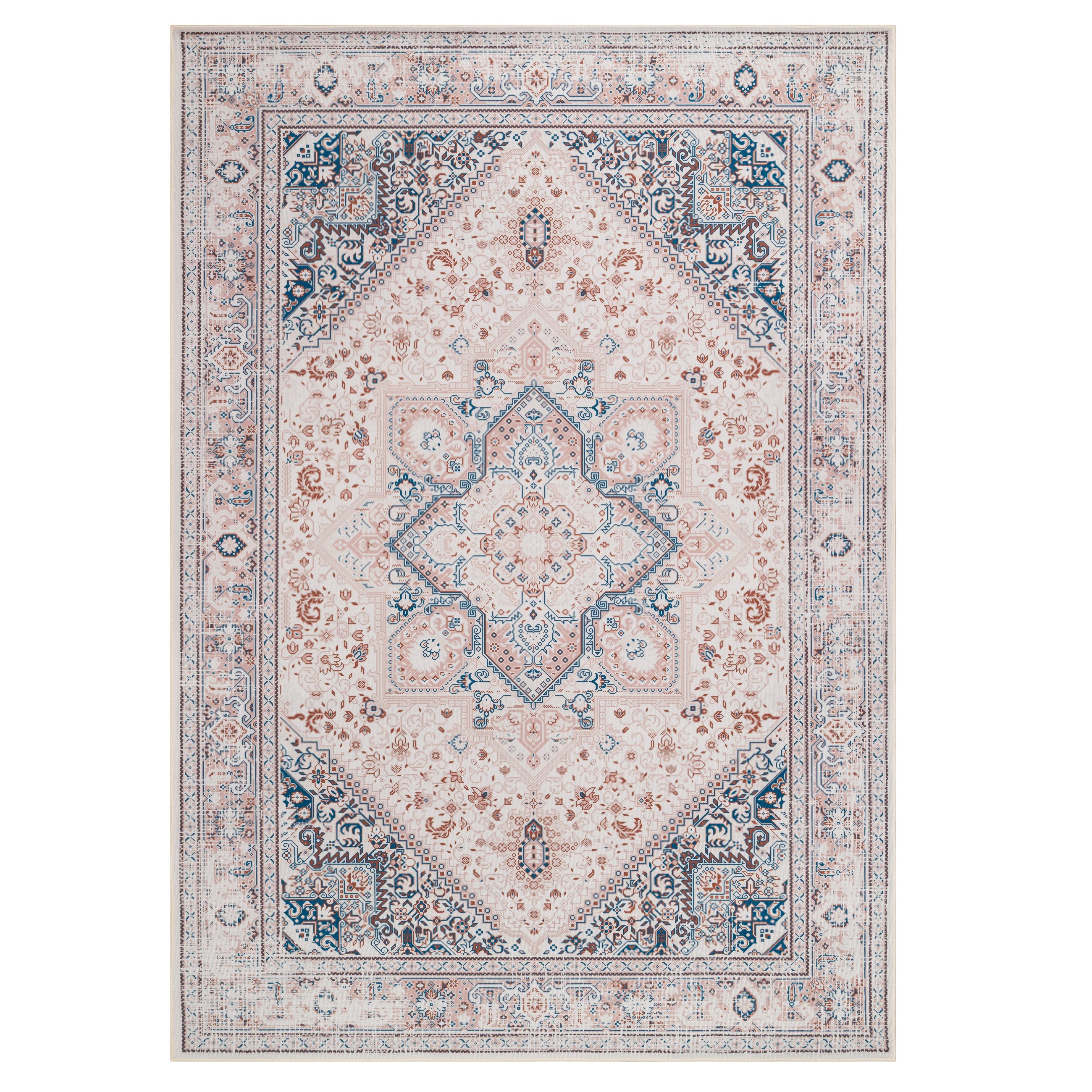 Tapiso Teppich NORA, rechteckig, Höhe: 5 mm, Eleganter Kurzflorteppich mit rutschfester Rückseite