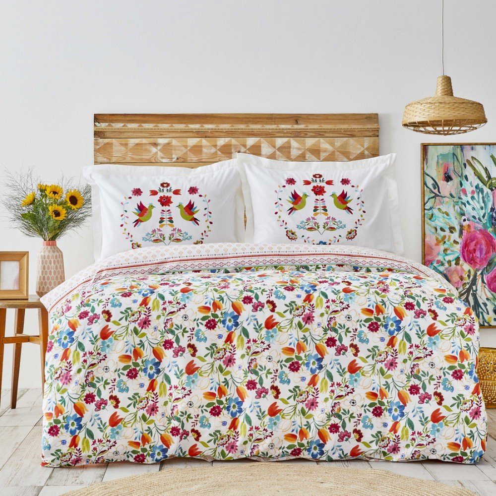 Karaca Home Bett-Set Karaca Home Parlin Fuchsia Doppelter Bettbezug aus 100 günstig online kaufen