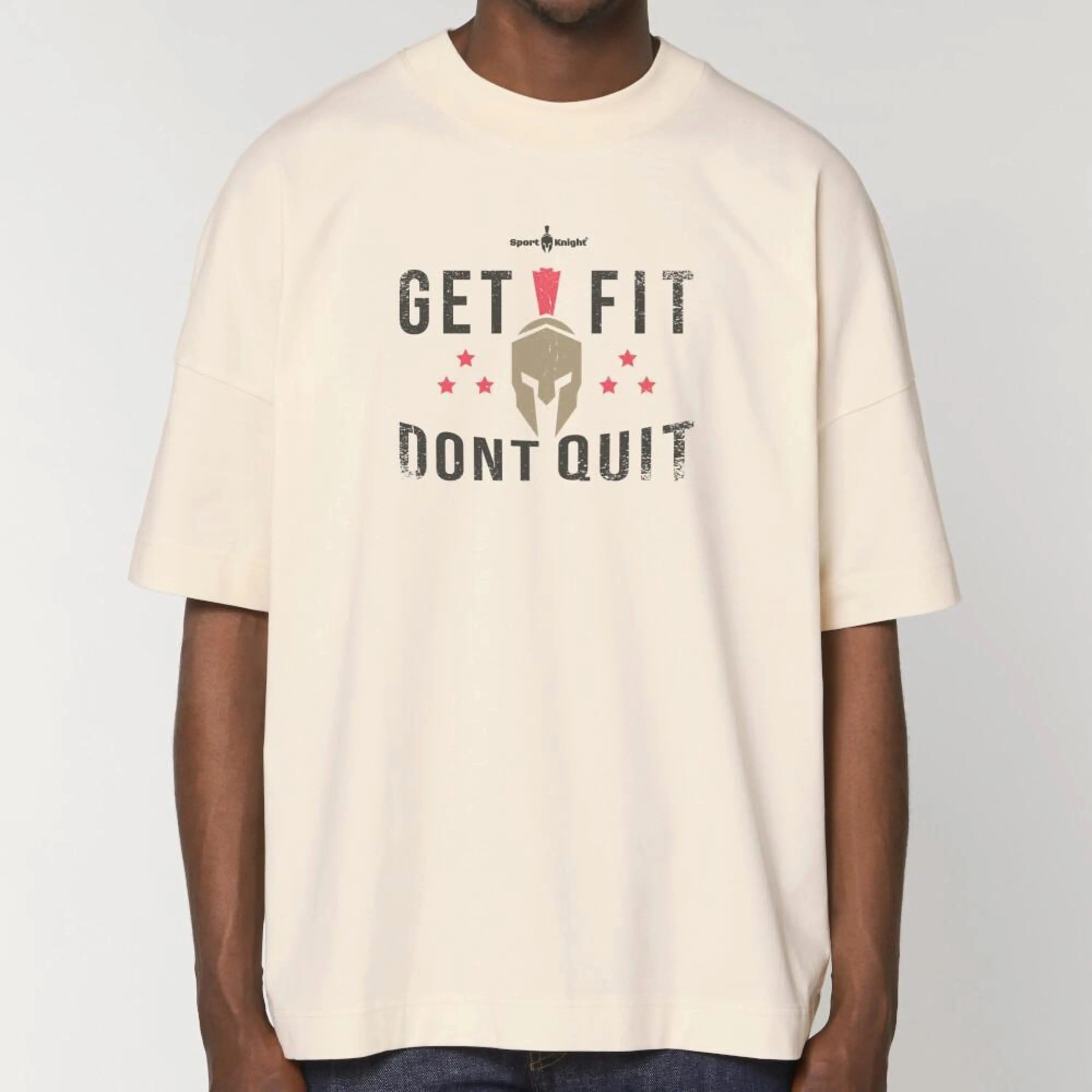 Sport-Knight® T-Shirt Sport-Knight® Herren Oversize T-Shirt "Get Fit Dont Quit"
