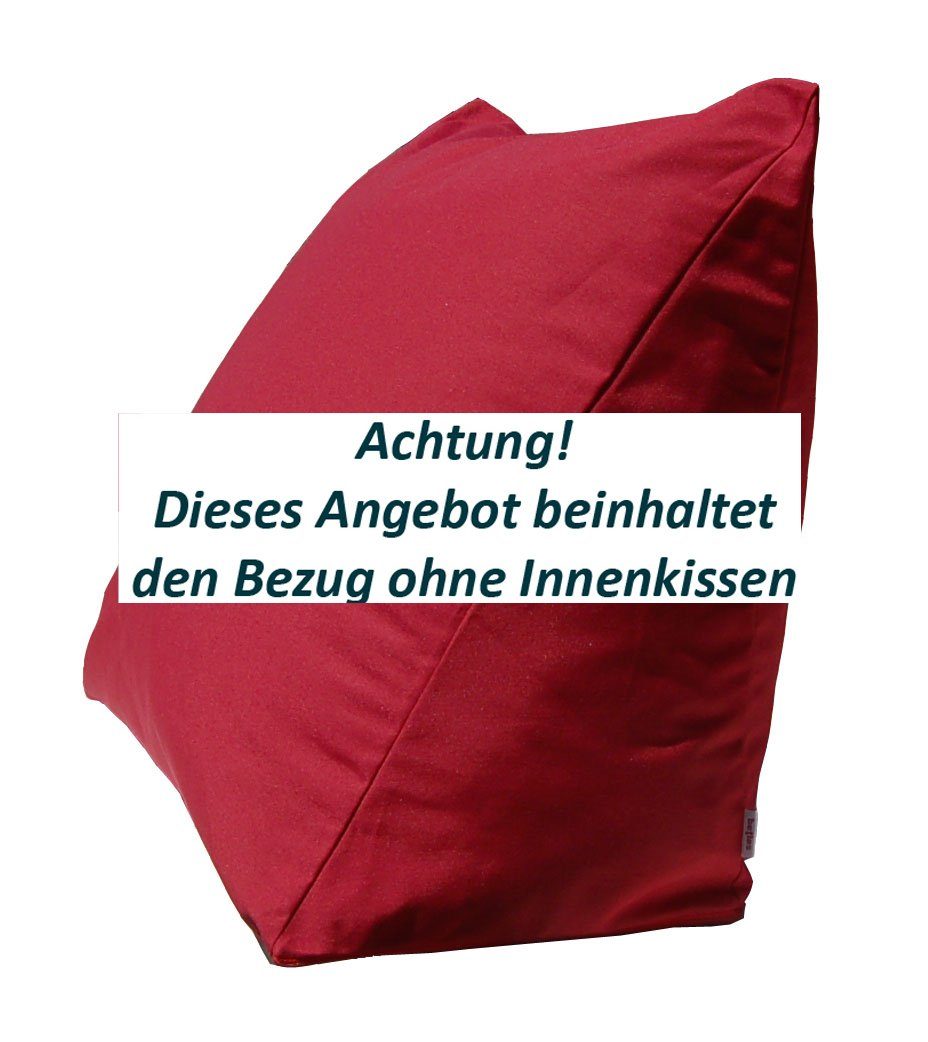 Kissenbezug Wunschton, beties (1 pflegeleichtes Baumwoll-Mischgewebe Keilkissenbezug Stück), rot