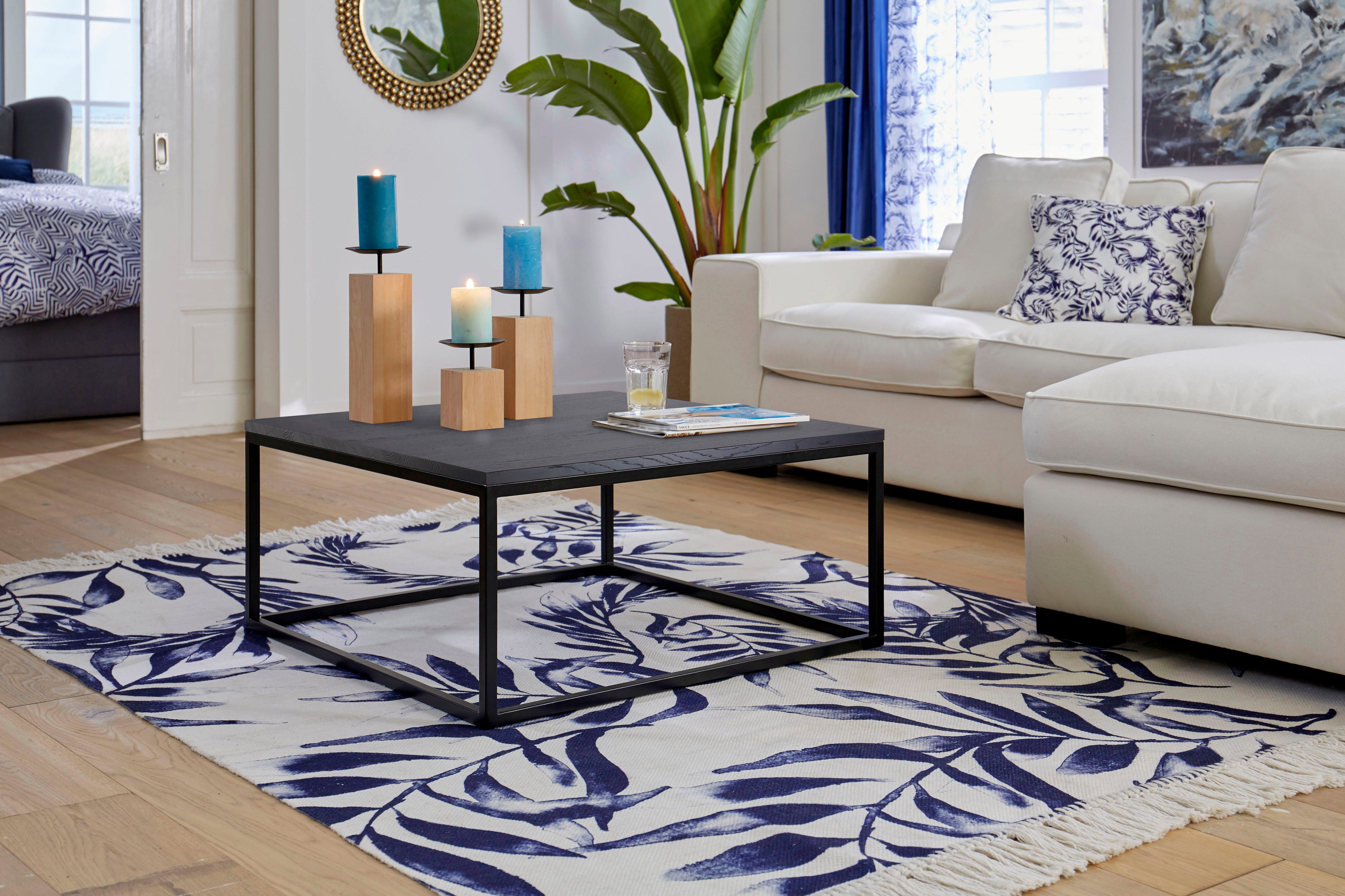 Home affaire Couchtisch "Voorst" aus massiver Eiche und Metallgestell günstig online kaufen