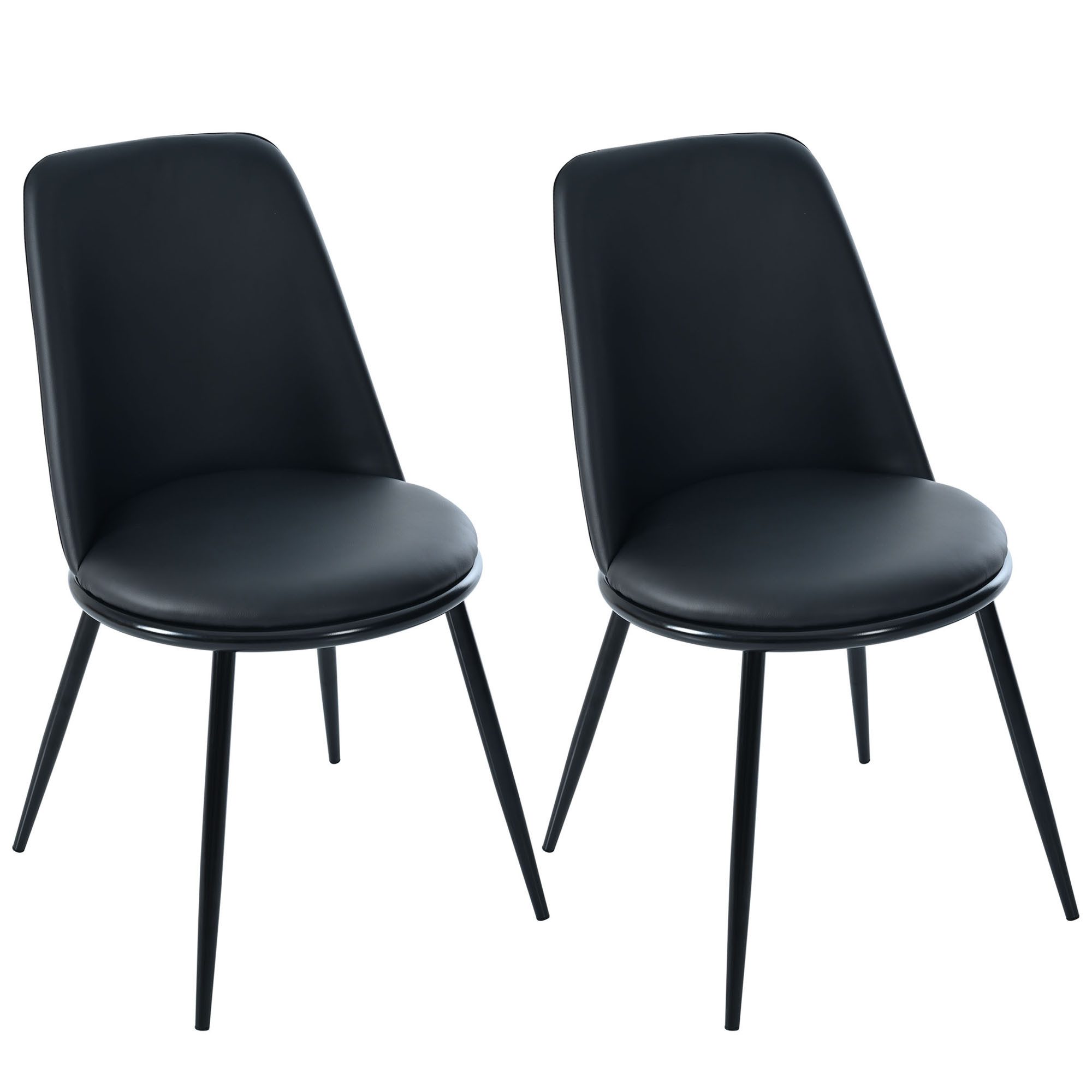 MODFU Esszimmerstuhl mit Rückenlehne, Metallbeine (Polsterstuhl, günstig online kaufen