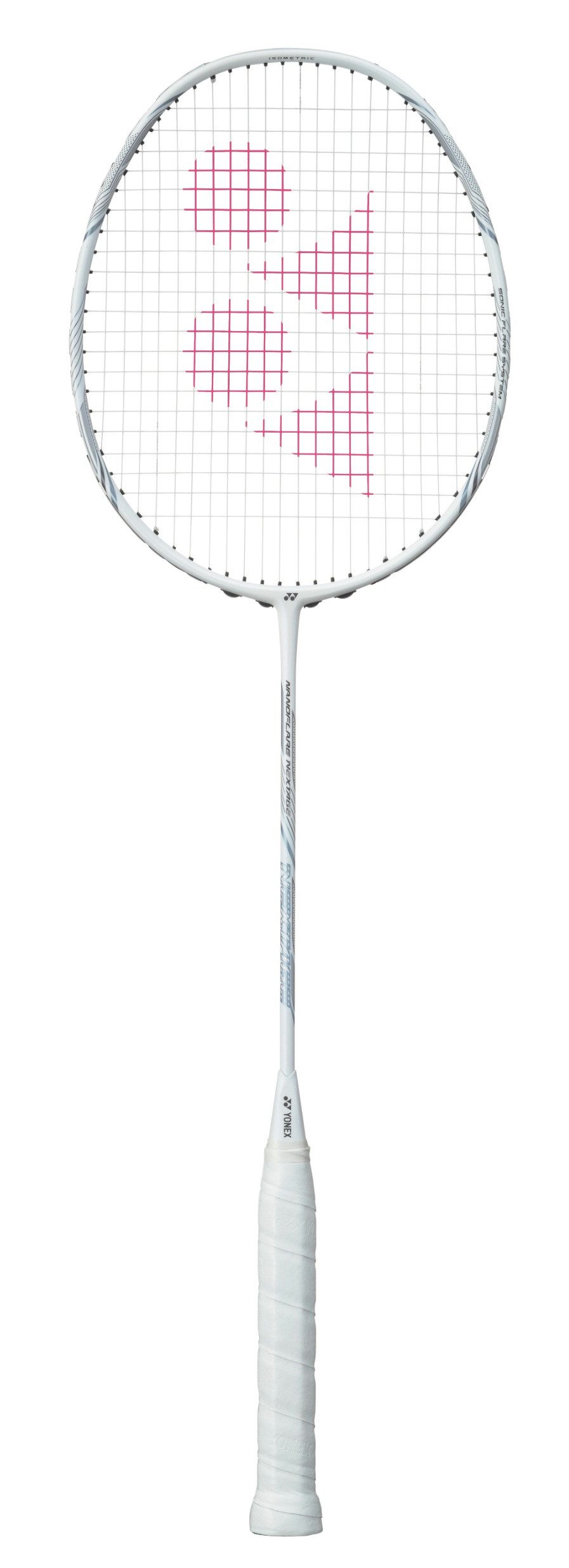 Yonex Badmintonschläger Nanoflare Nextage (grifflastig, mittel) weiss - besaitet, Gewichtsklasse: 4U/G5