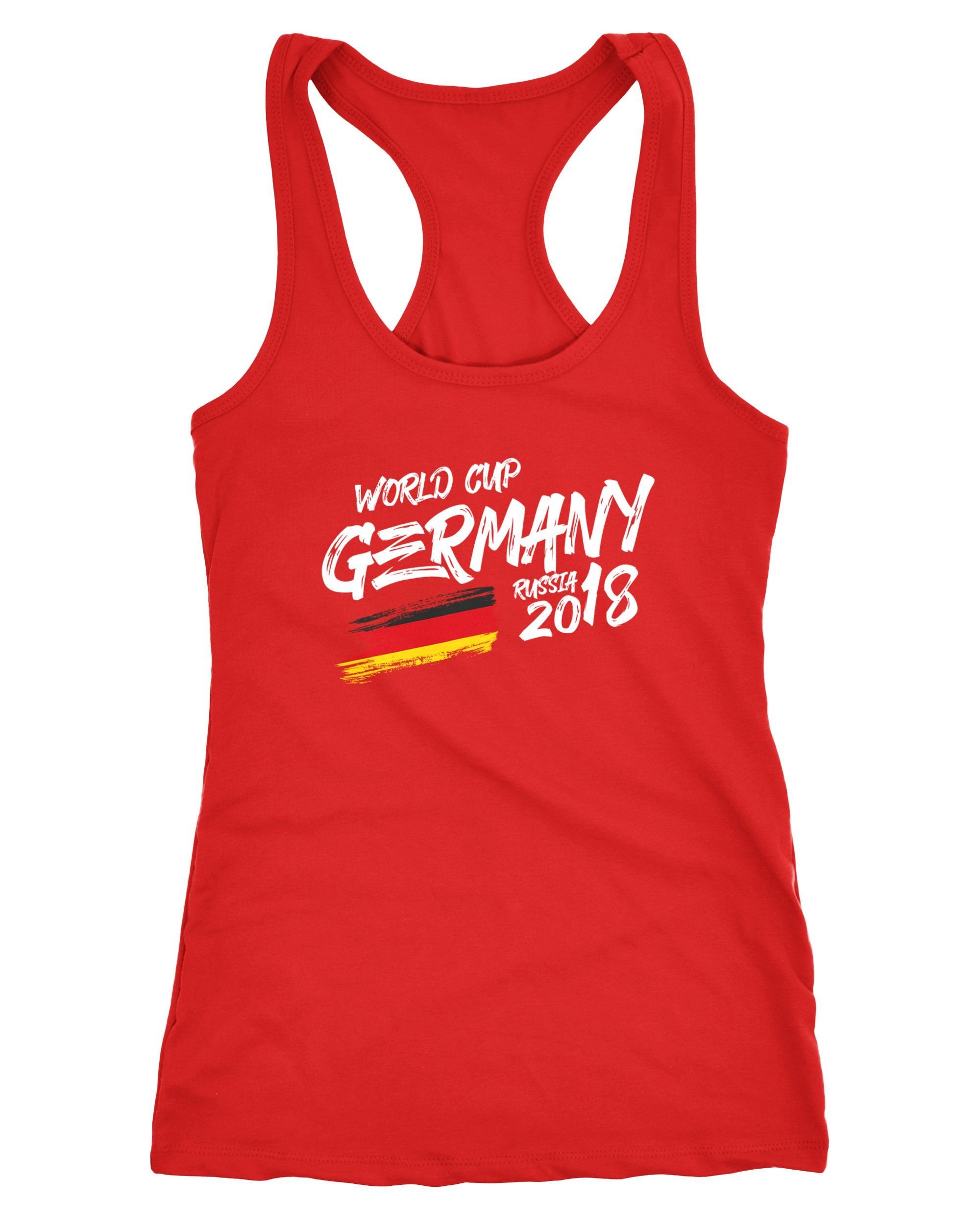 MoonWorks Tanktop Damen Deutschland Tanktop WM Fußball Weltmeisterschaft  2018 World Cup Fan-Shirt Germany Moonworks®