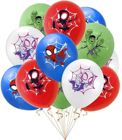 Festivalartikel Luftballon Spidey Spiderman LUFTBALLONS GEBURTSTAG LUFTBALLON SET 8 Stk
