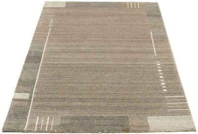 Wollteppich Nepal Teppich handgeknüpft hellbraun, morgenland, rechteckig, Höhe: 18 mm, handgeknüpft