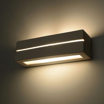 etc-shop LED Wandleuchte, Leuchtmittel inklusive, Warmweiß, LED Wandlampe Keramik weiß Wandleuchte Innen E27 weiß