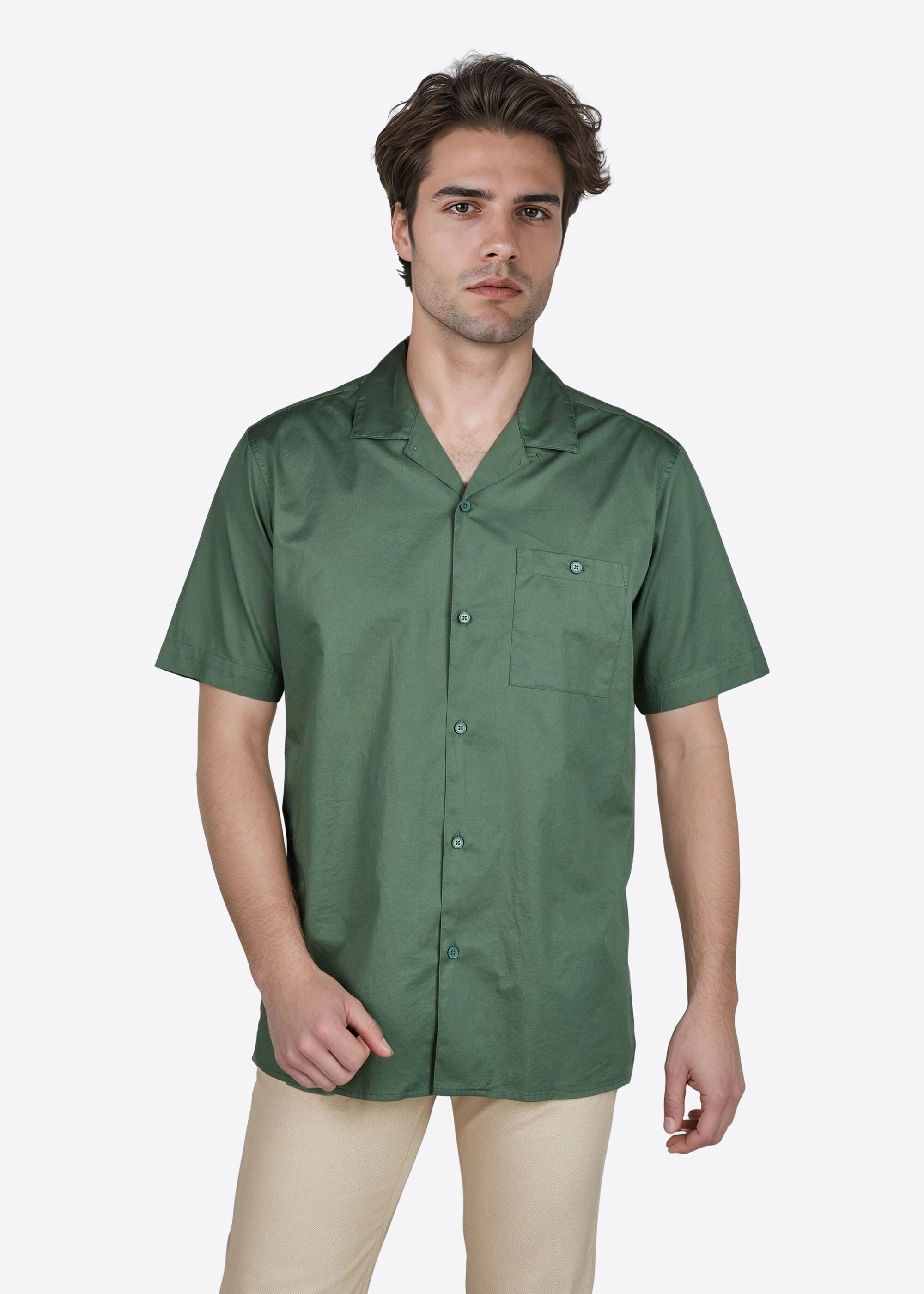 Pierre Cardin Kurzarmhemd BOXY-RESORT mit klassischem Kragen