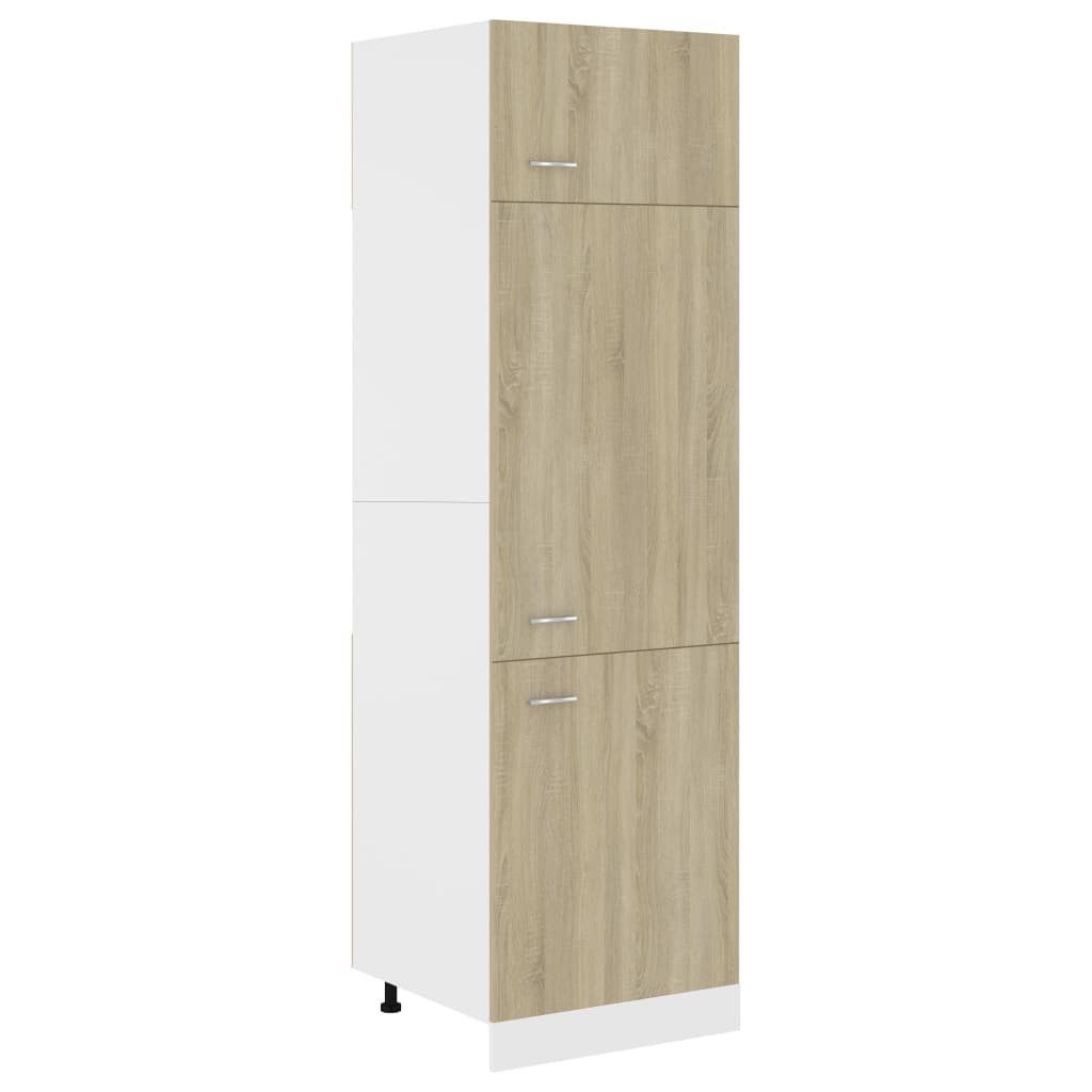 vidaXL Unterschrank Kühlumbauschrank Sonoma-Eiche 60x57x207 cm Holzwerkstoff