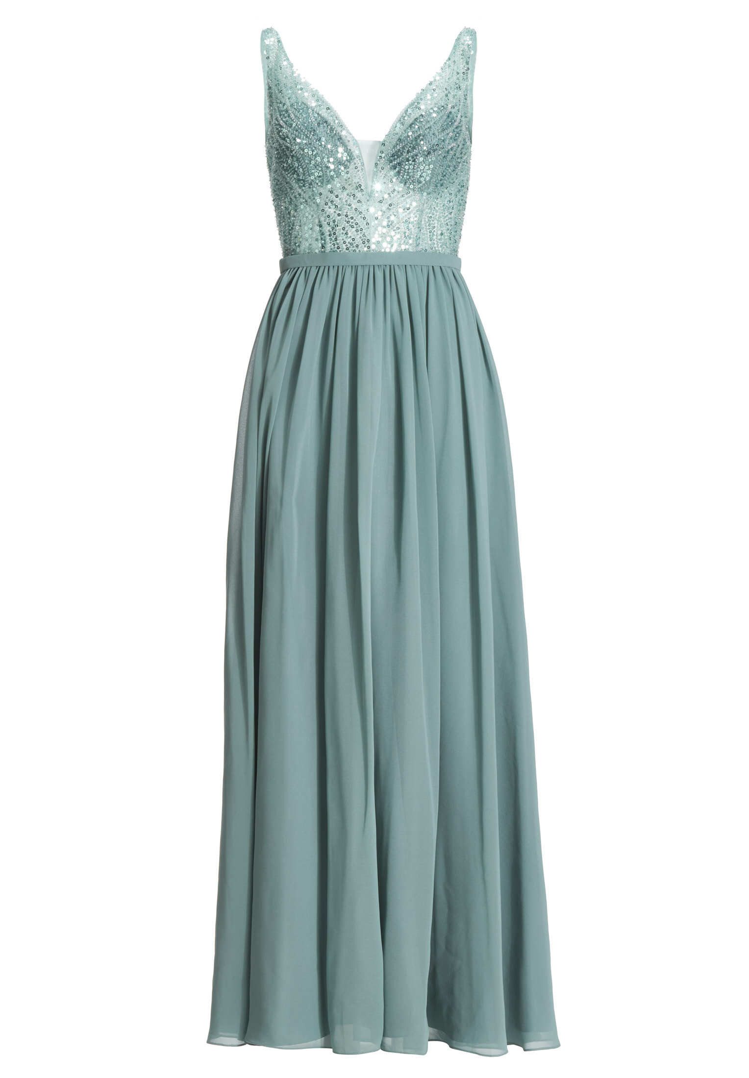Abendkleid - Abendkleid mit Chiffonrock und Stickerei