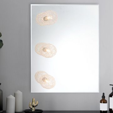 etc-shop LED Wandleuchte, Leuchtmittel inklusive, Warmweiß, 5,7W LED Wand Spiegel Lampe Leuchte Licht Aluminium Bad Badezimmer