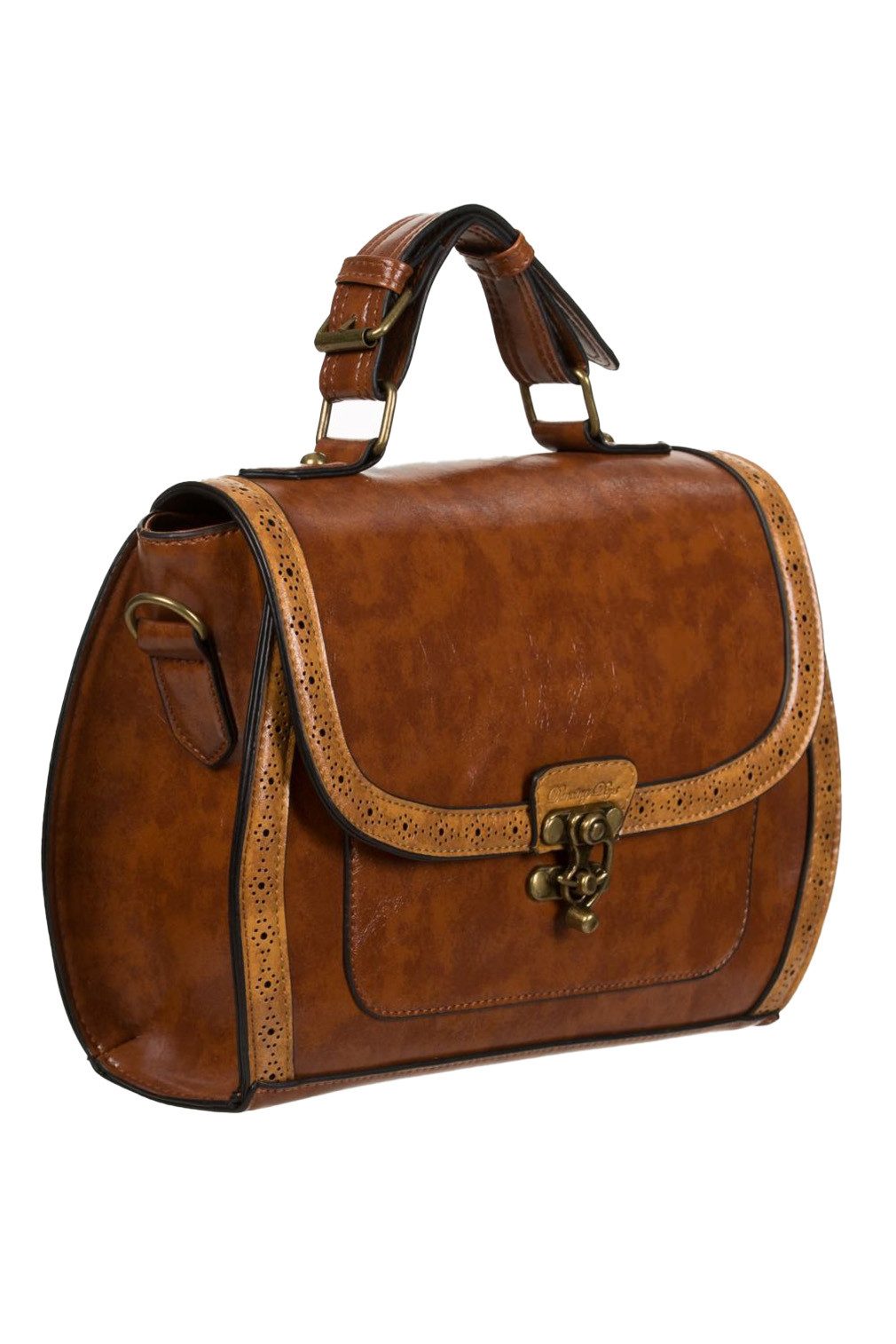 Schultertasche Stevie Camel Braun