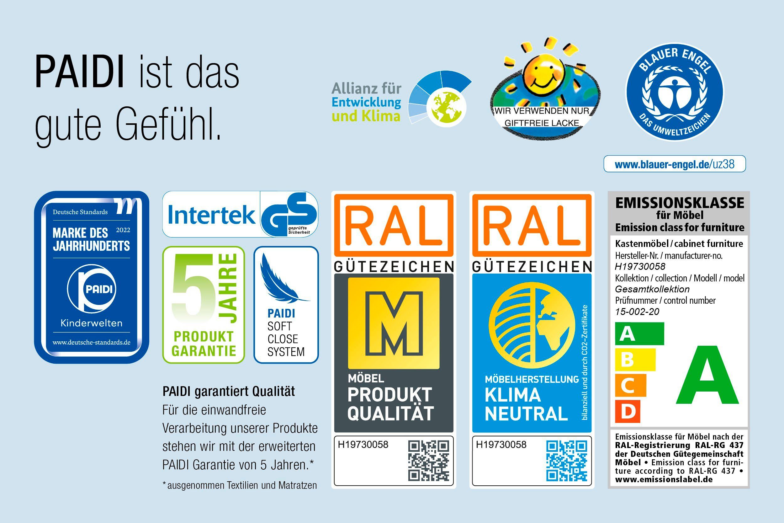 PAIDI Conversion Sides LOTTE & FYNN Steiff by PAIDI, Conversion from Baby Bed to Junior Bed, Extension Set for Children's Bed 70x140cm in White