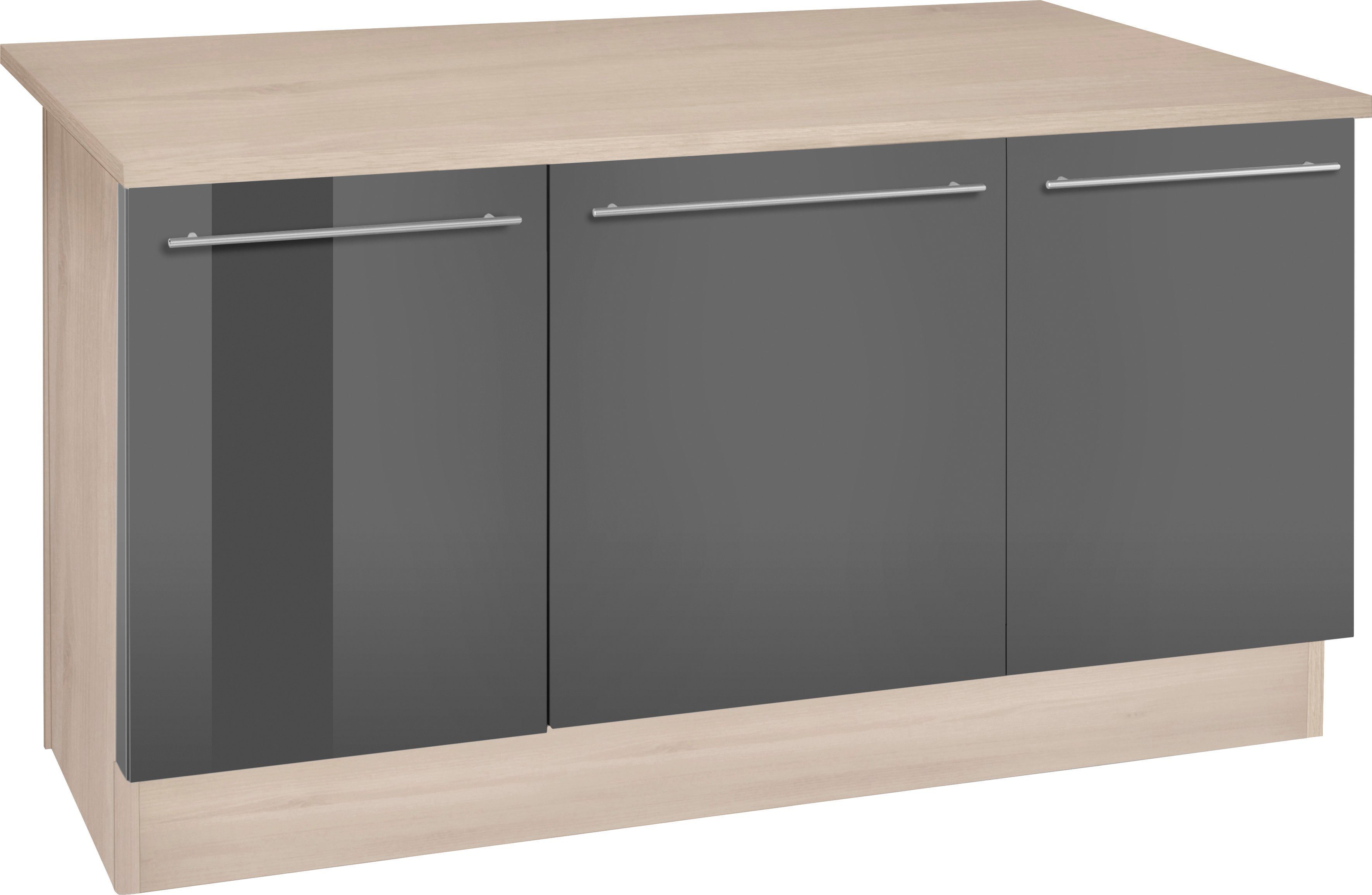 OPTIFIT Kücheninsel Bern, mit durchgehender Arbeitsplatte als Theke, Breite 160 cm