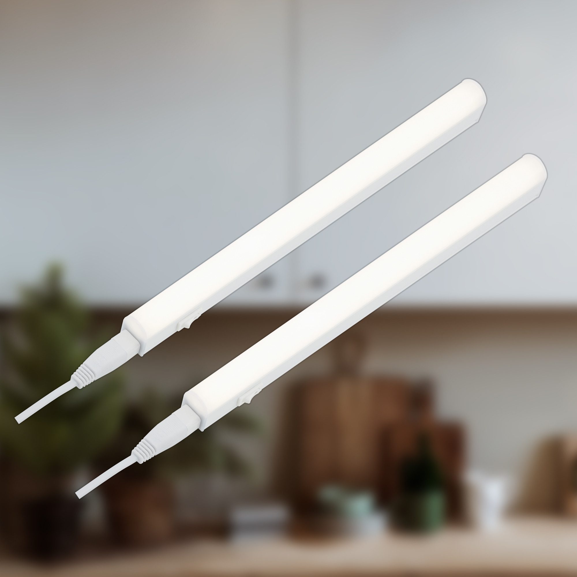 Briloner Leuchten LED Unterbauleuchte TOOK, LED fest integriert, 2er Set LED Unterbauleuchte Küche erweiterbar – Bild 3 von 3
