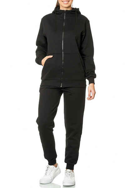 L.gonline Freizeitanzug Damen Jogging-ANZUG X240, Prime (Kapuzenjacke mit Reißverschluss, Hose, 2-tlg), Fitness Freizeit Casual