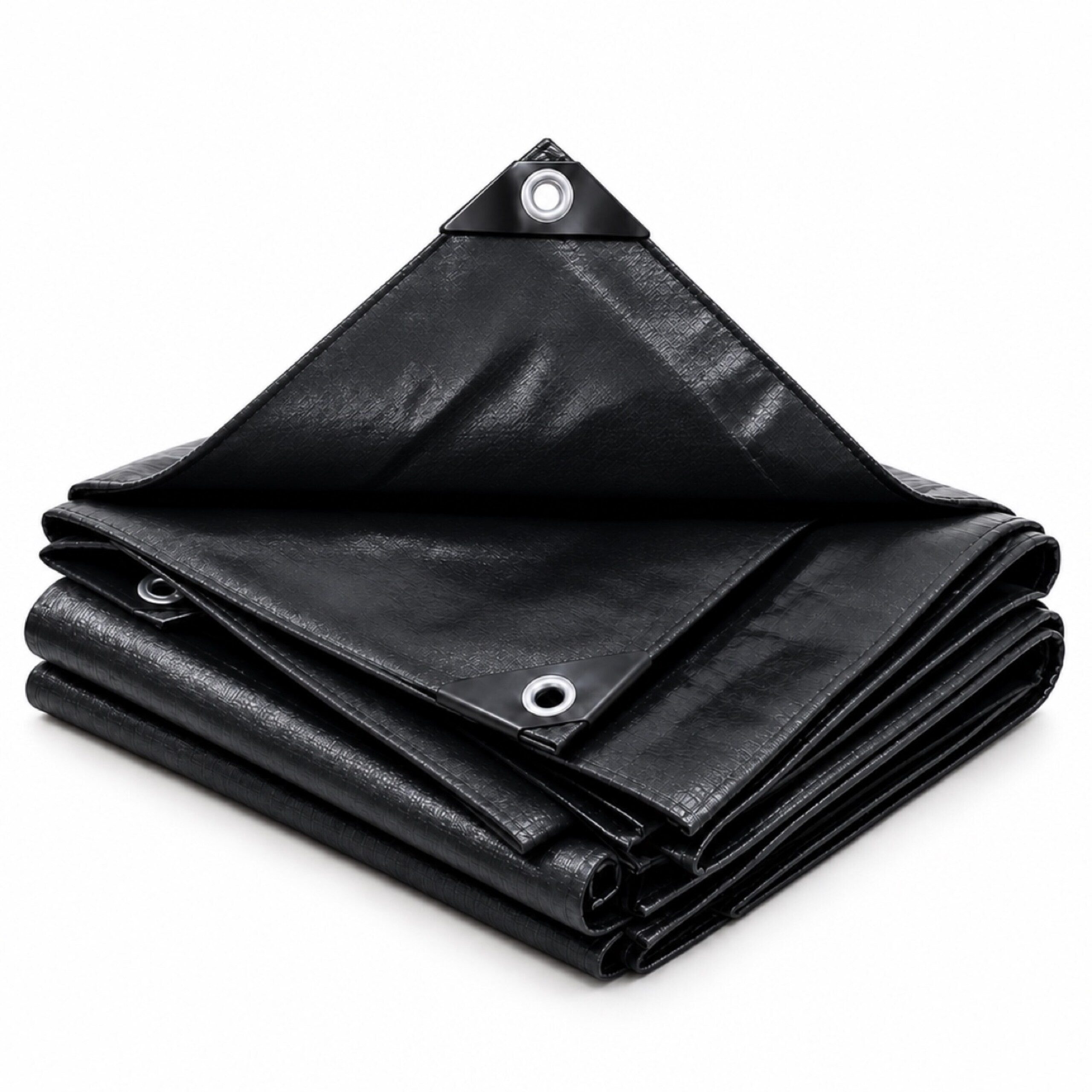 relaxdays Schutzplane Wasserdichte Abdeckplane 200 g/m² (1-St), schwarz, 2 x 3 m von RELAXDAYS