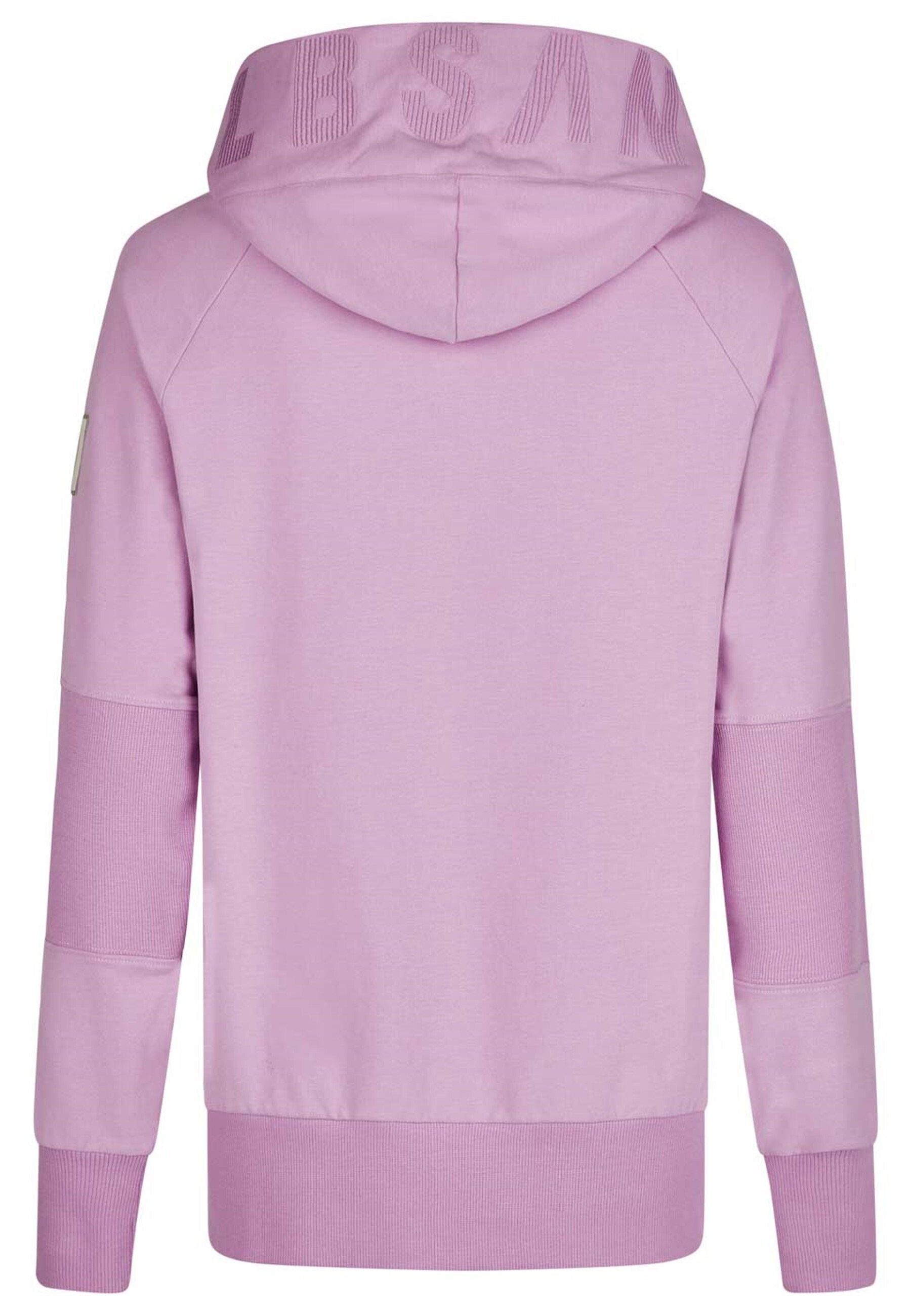 Elbsand Kapuzensweatjacke Jacke KELDA Hood-Jacket Logo-Print rosa mit (1-tlg) und Kapuze