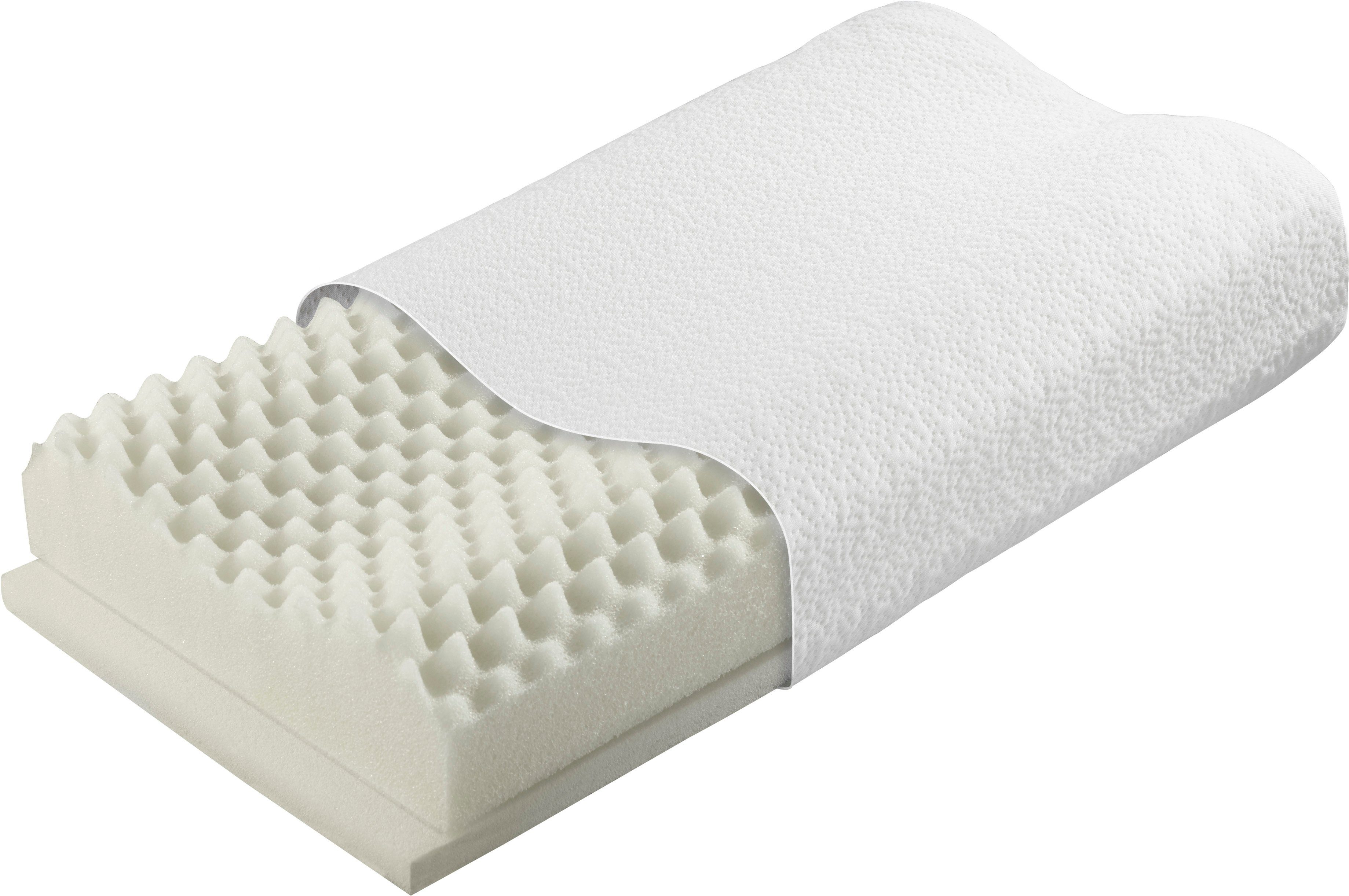 Badenia Trendline Schlafkissen Nackenstützkissen Badenia Trendline® Visco Maxi, Bezug: passend für Bezüge in der Größe 40x80 cm, Seitenschläfer, Rückenschläfer, ergonomische Form mit Memoryeffekt, individuelle Höhenanpassung