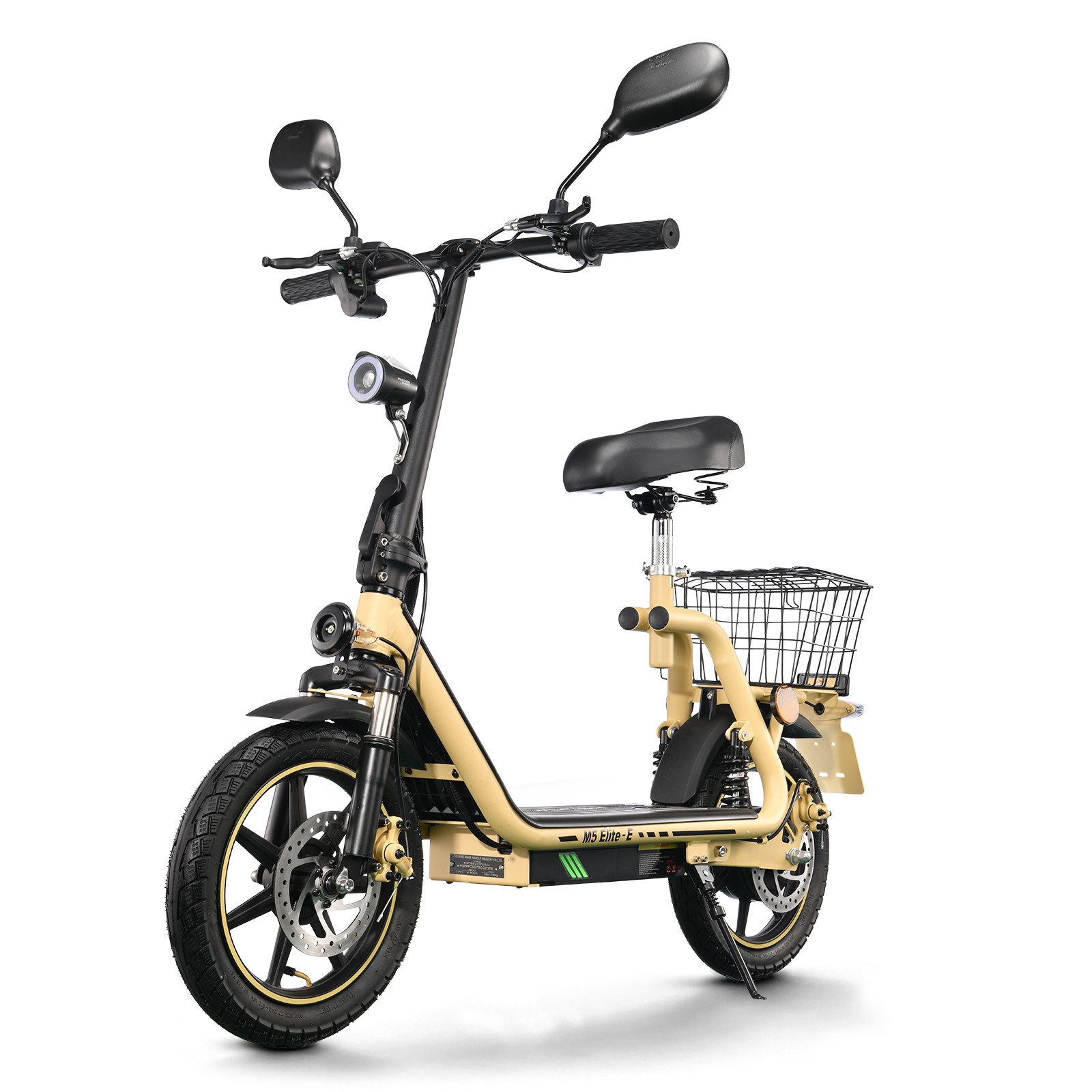 E-Scooter Elite-E EEC zertifizierter Elektroroller mit Sitz und hinterem Korb