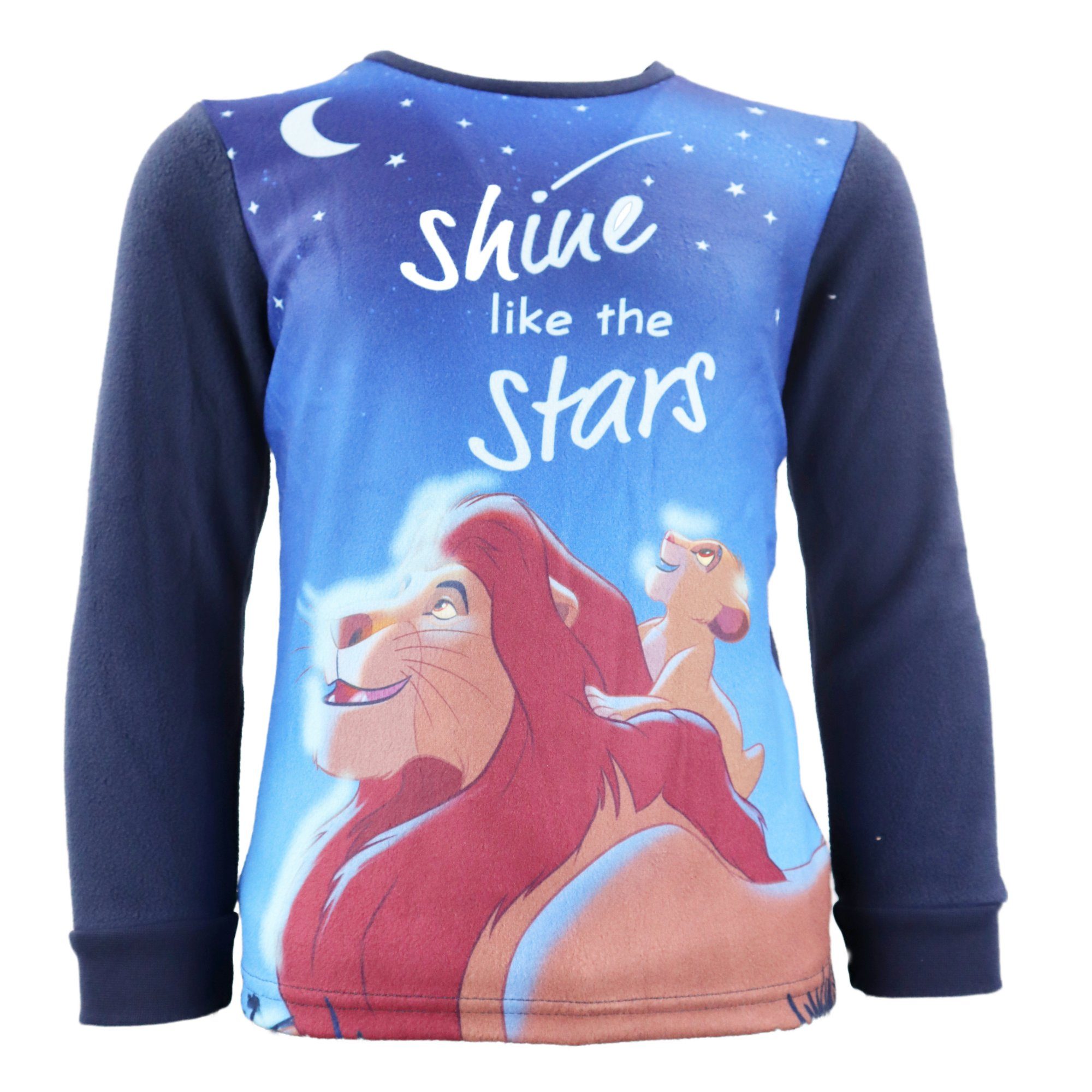 Disney The Lion King Schlafanzug bis Pyjama 128 Blau der Fleece 92 Gr. König Kinder Hausanzug Löwen