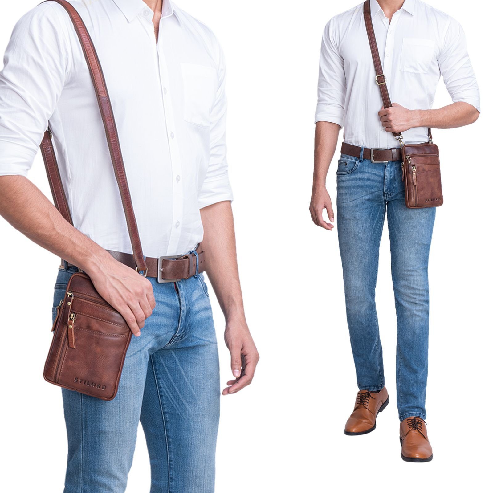 STILORD Handtasche "Brooks" Leder Brustbeutel Gürteltasche günstig online kaufen