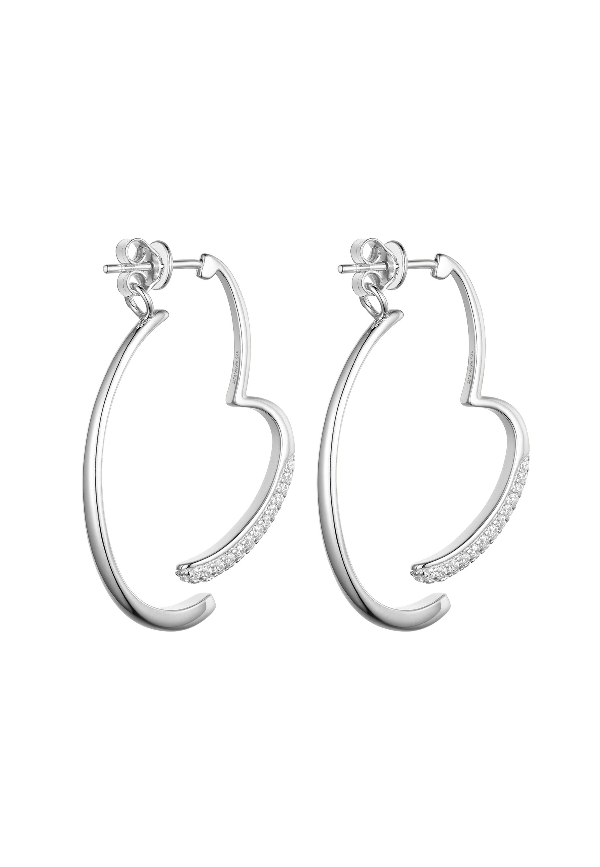 NANA KAY Paar Creolen Pure Love (2-tlg), mit Zirkonia Steinen