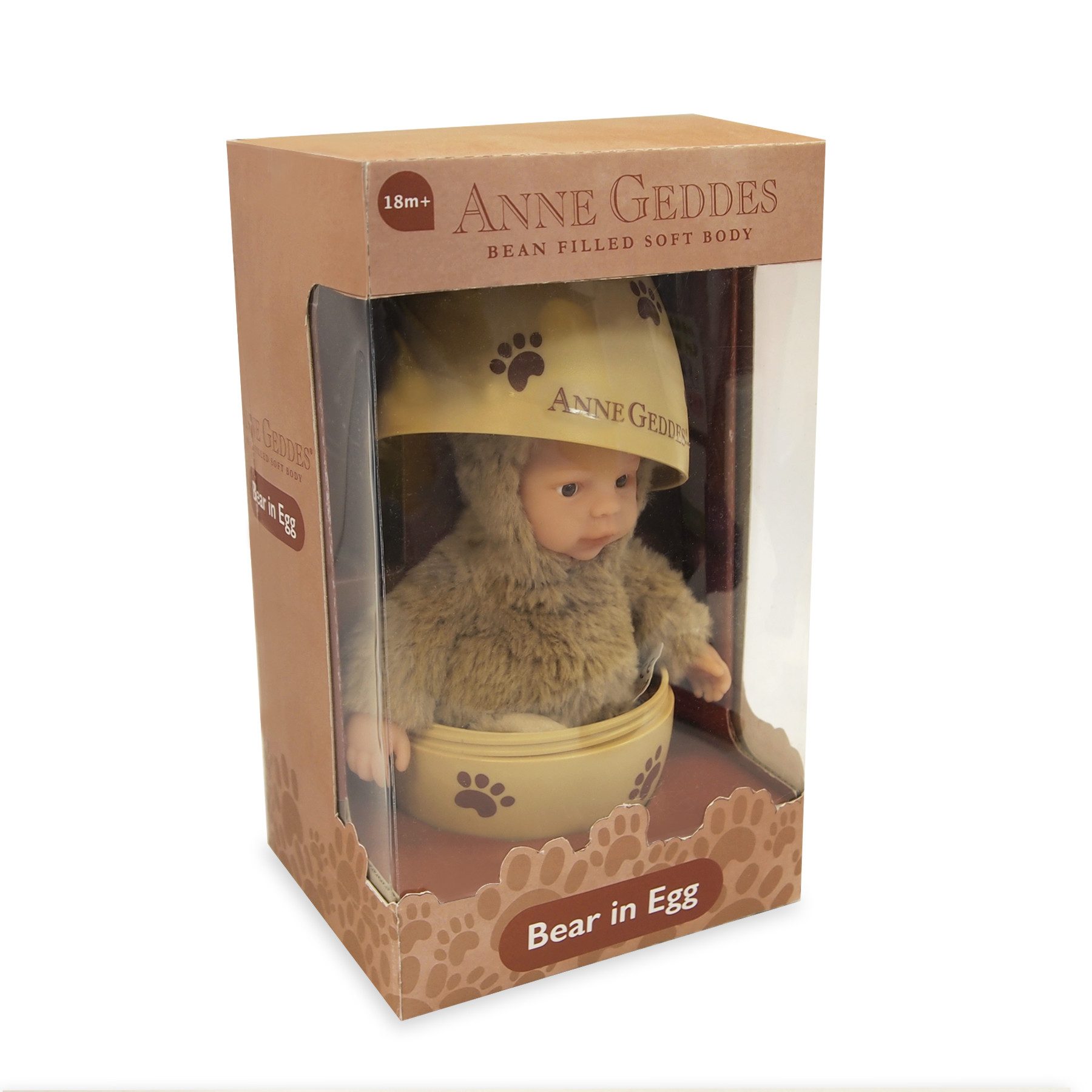 ANNE GEDDES Babypuppe Bär im Ei, zimtbraun -23cm- (1-tlg)