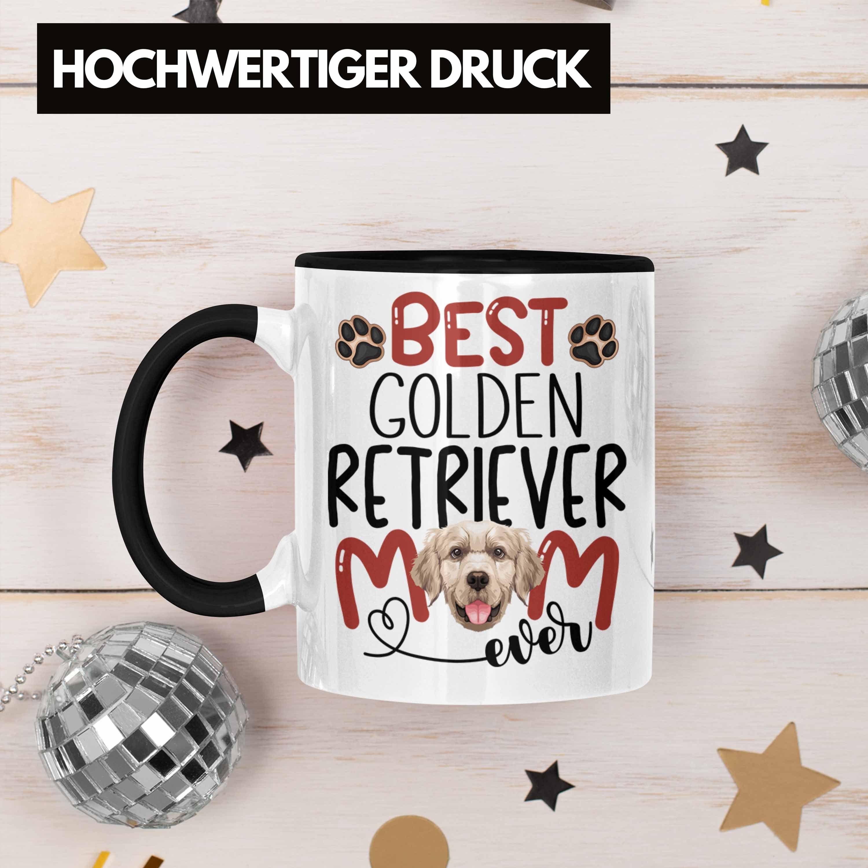 Trendation Tasse Spruch Retriever Geschen Tasse Mom Lustiger Besitzerin Schwarz Golden Geschenk