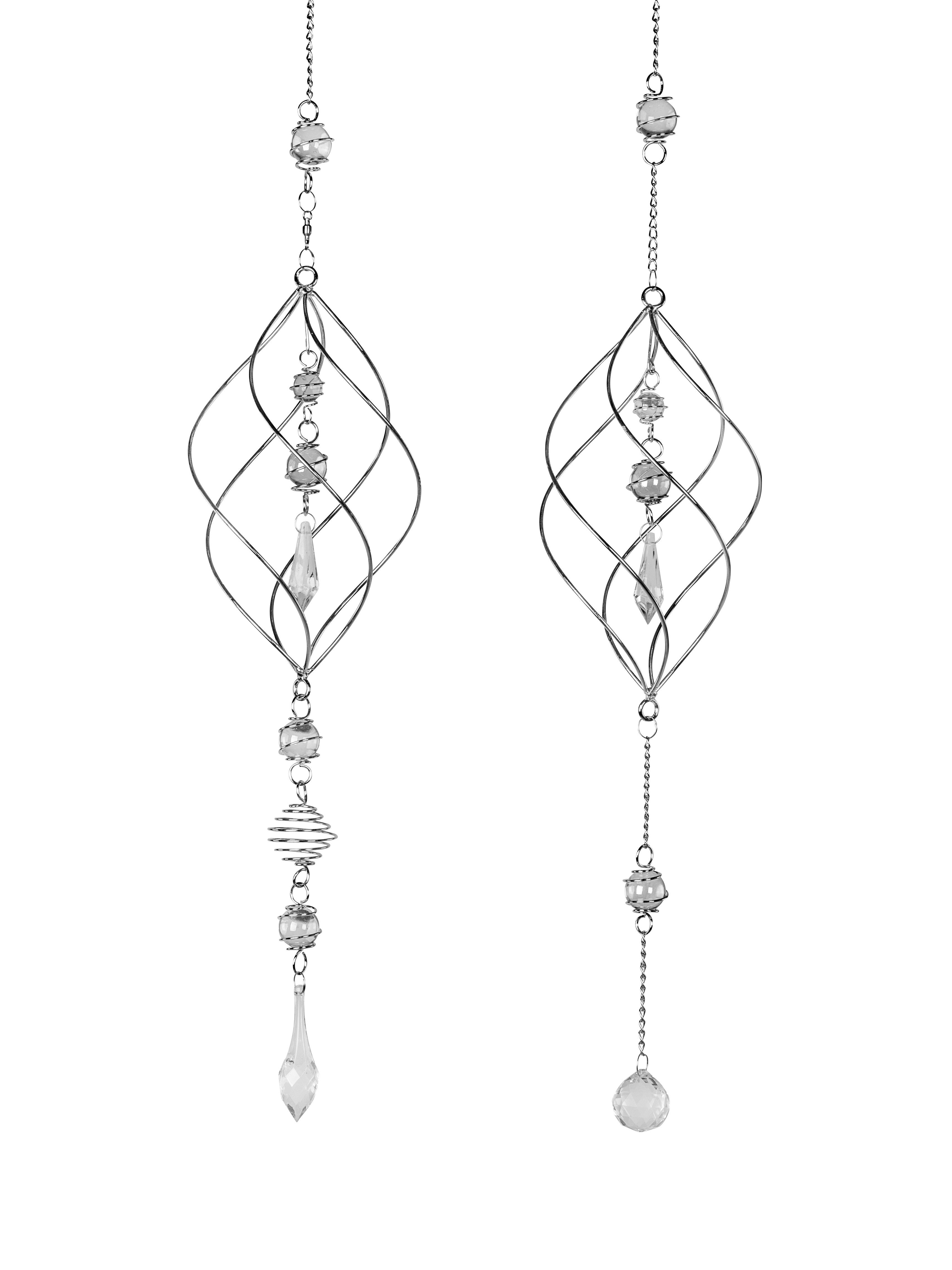 formano Dekohänger Dekohänger 2er Set Spiralen Edelstahl silber 58 cm, ganz günstig online kaufen