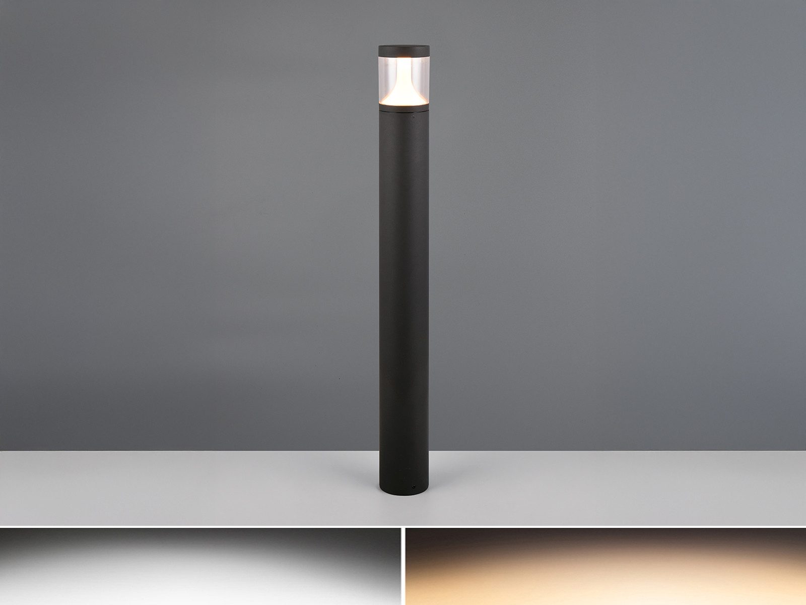 TRIO Leuchten LED Pollerleuchte 2er SET für Reihenschaltung, Höhe 100cm, Dimmfunktion, LED fest integriert, Warmweiß, Neutralweiß, Garten-Wegbeleuchtung, Außen-Leuchten wetterfest, Küstennähe geeignet