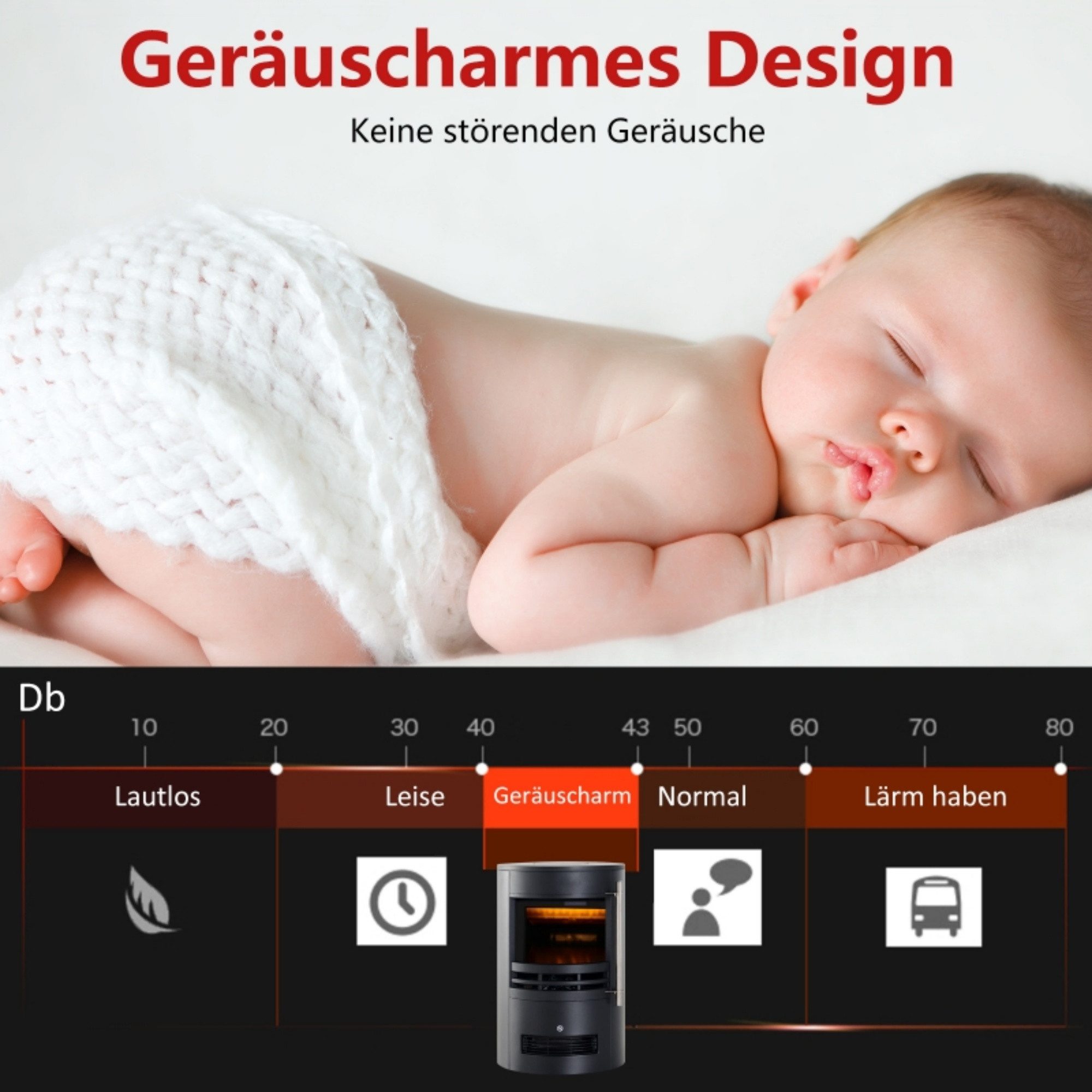 autolock Elektrokamin Elektrokamin Wandkamin Standkamin mit LED-Flammeneffe günstig online kaufen