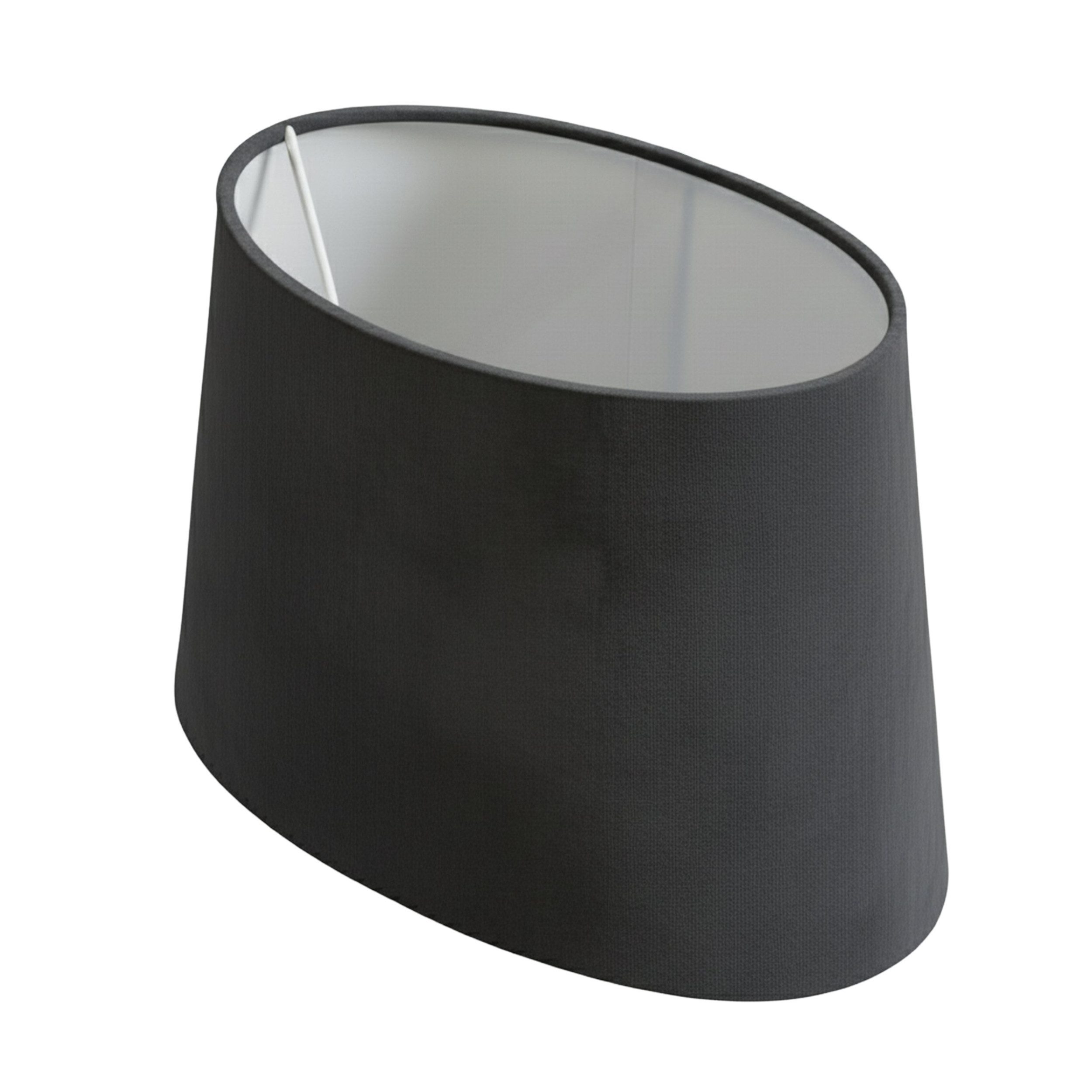 B&S Lampenschirm Lampenschirm oval Velvet grau B:23x14/T:19x11,5/H:15cm, Jinming