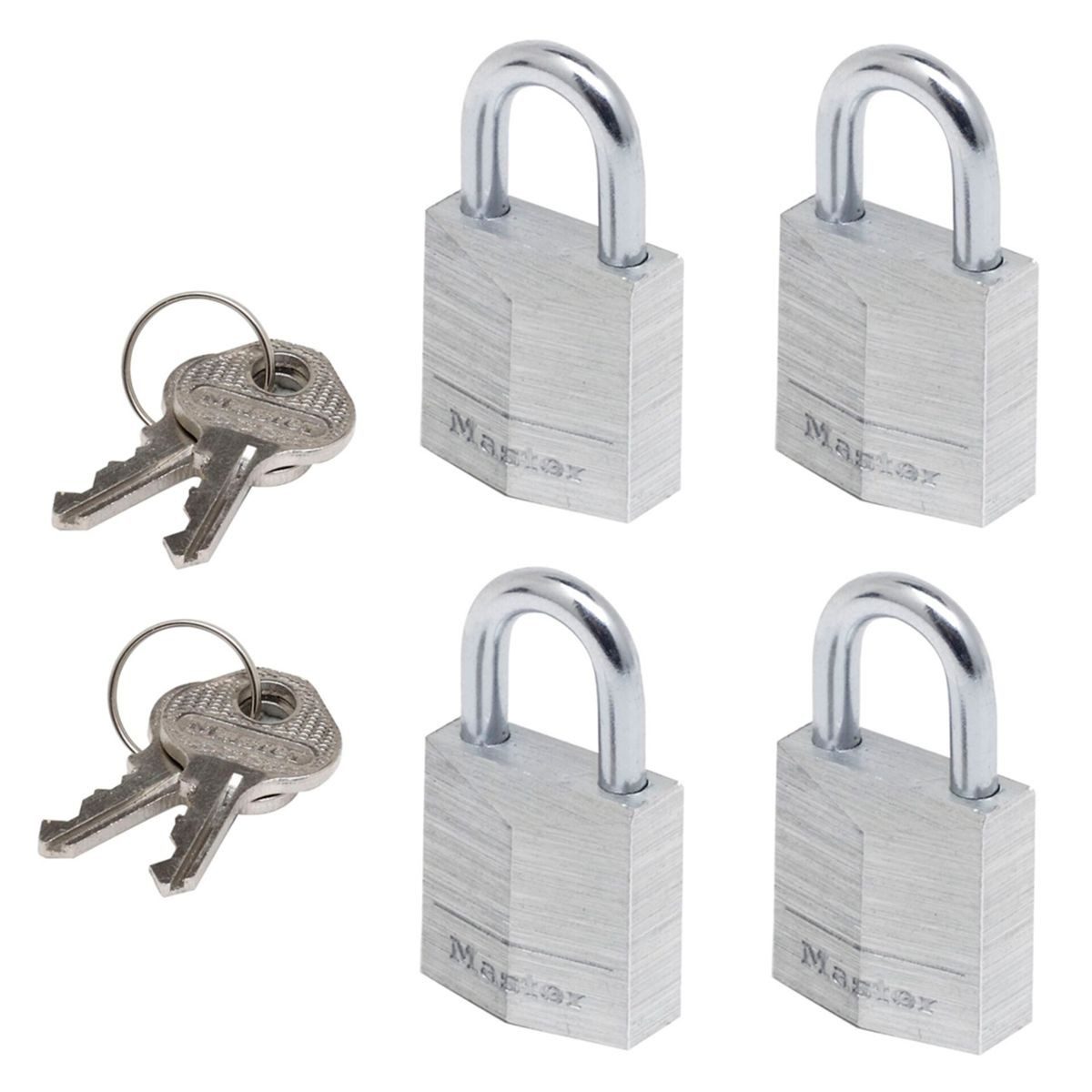 Master Lock 4x1 Vorhängeschloss gleichschließend 9120EURQNOPCC Diebstahlalarm