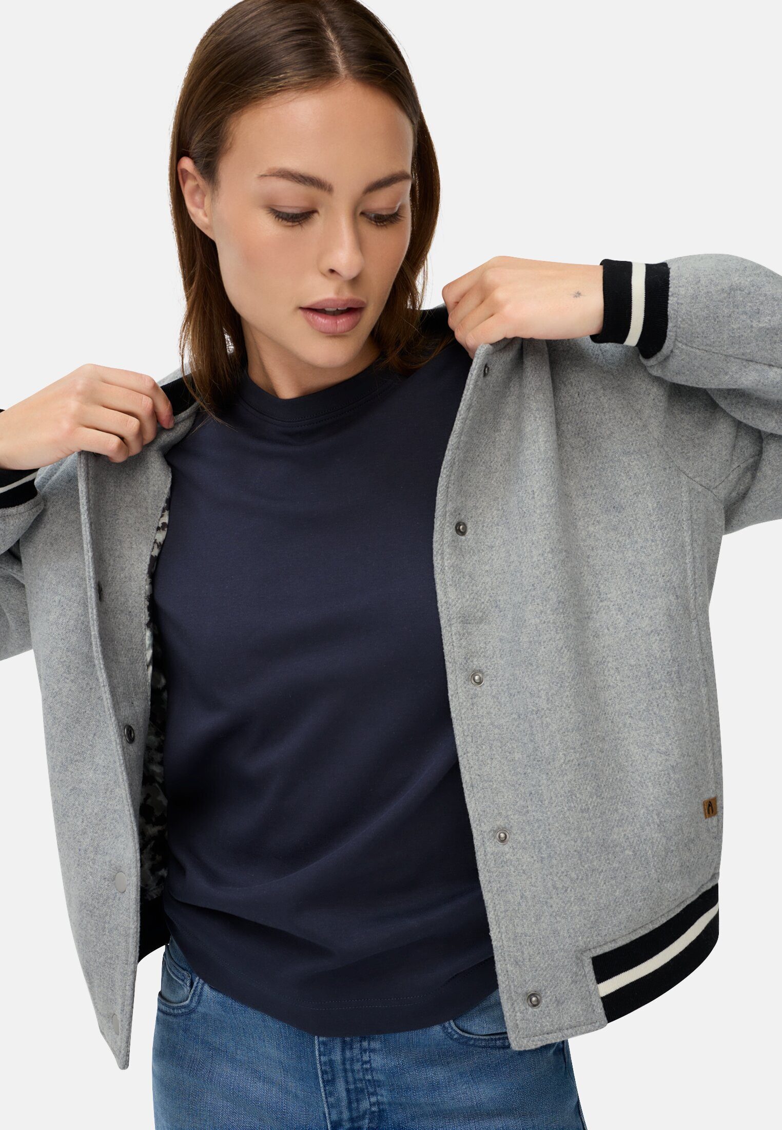 camel active Kurzjacke mit Taschen Langarm
