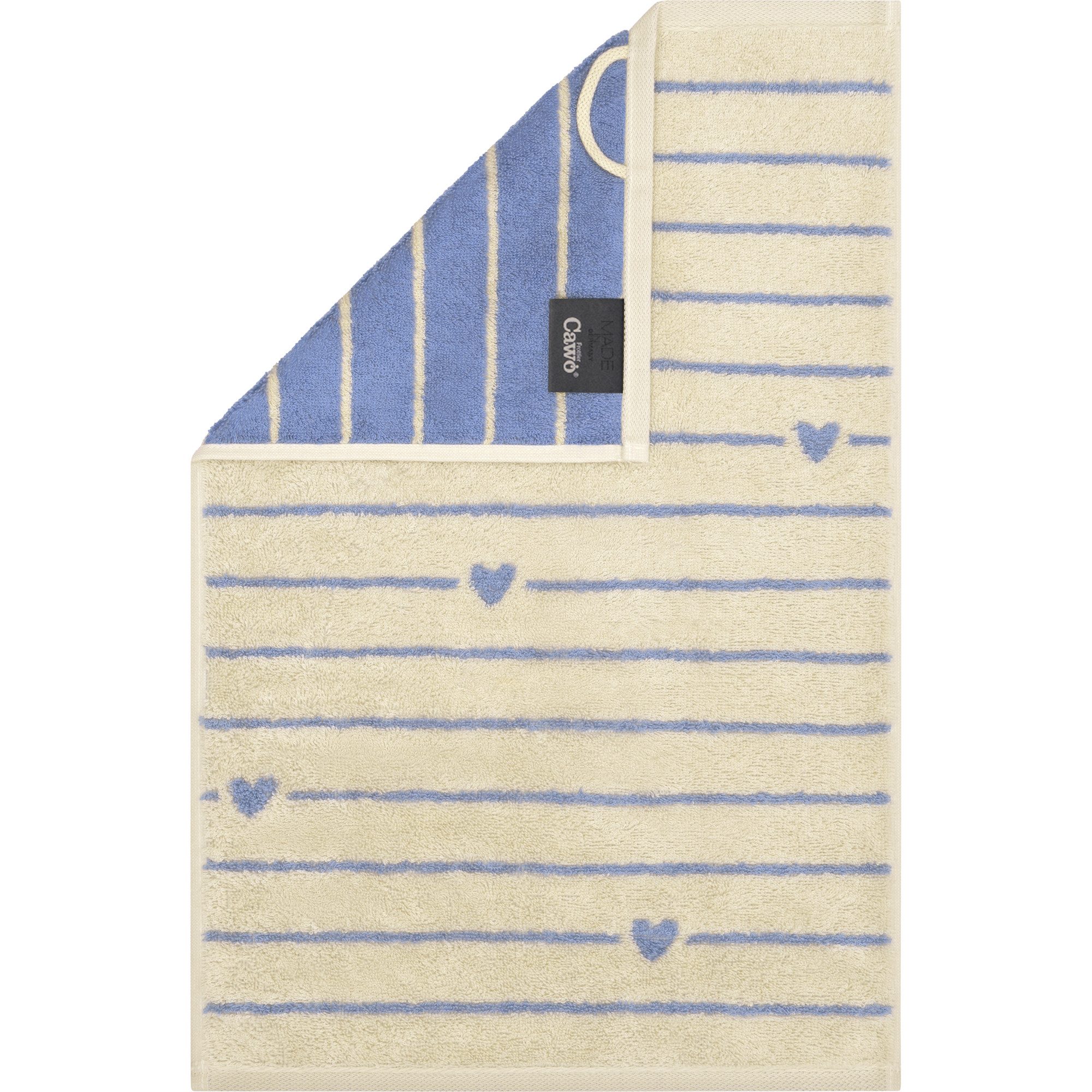 Cawö Handtücher Heart Beats Lines & Hearts 6276, 100% Baumwolle (1-St)