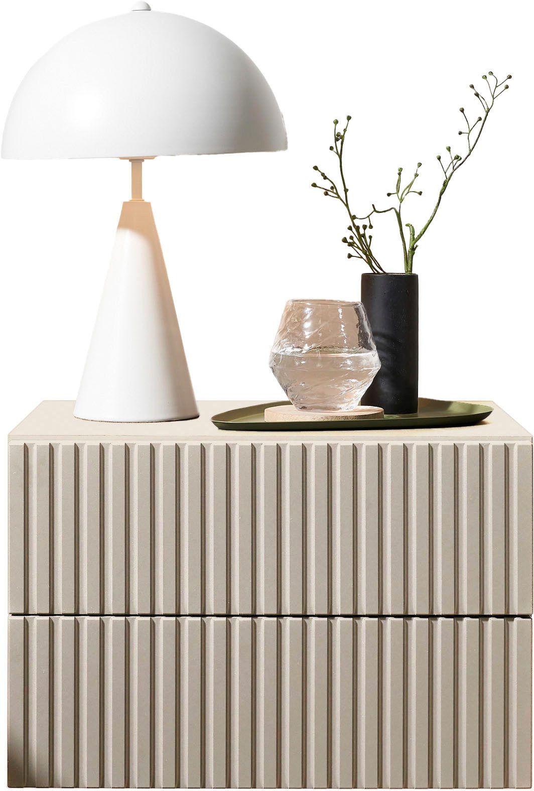 Schlafkontor Nachtkommode Taboni Nachttisch, Nachtkonsole mit Push-to-open, Wandmontage