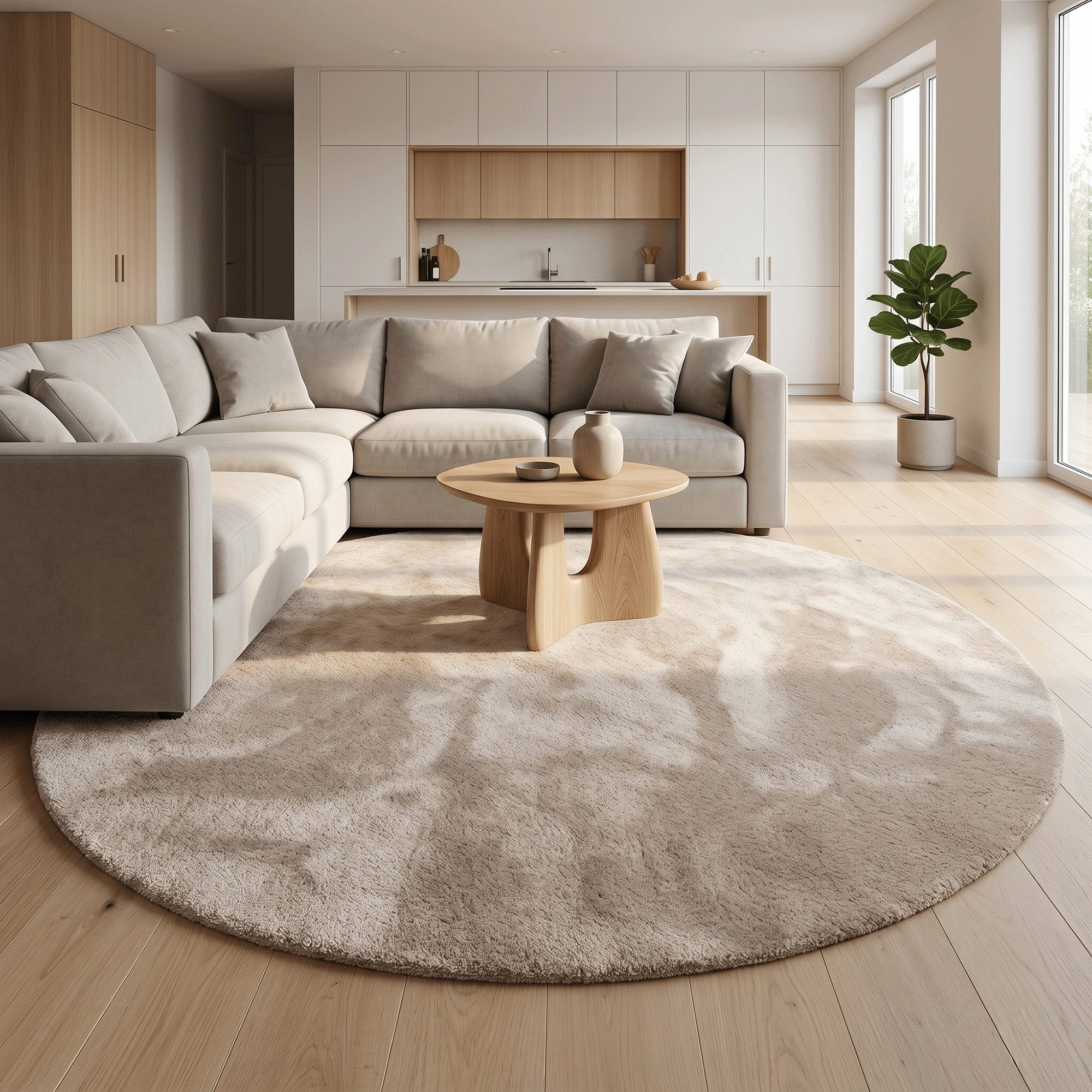 Snapstyle Hochflor-Teppich Super Soft Hochflorteppich Livorno Rund, Rund, Höhe: 17 mm