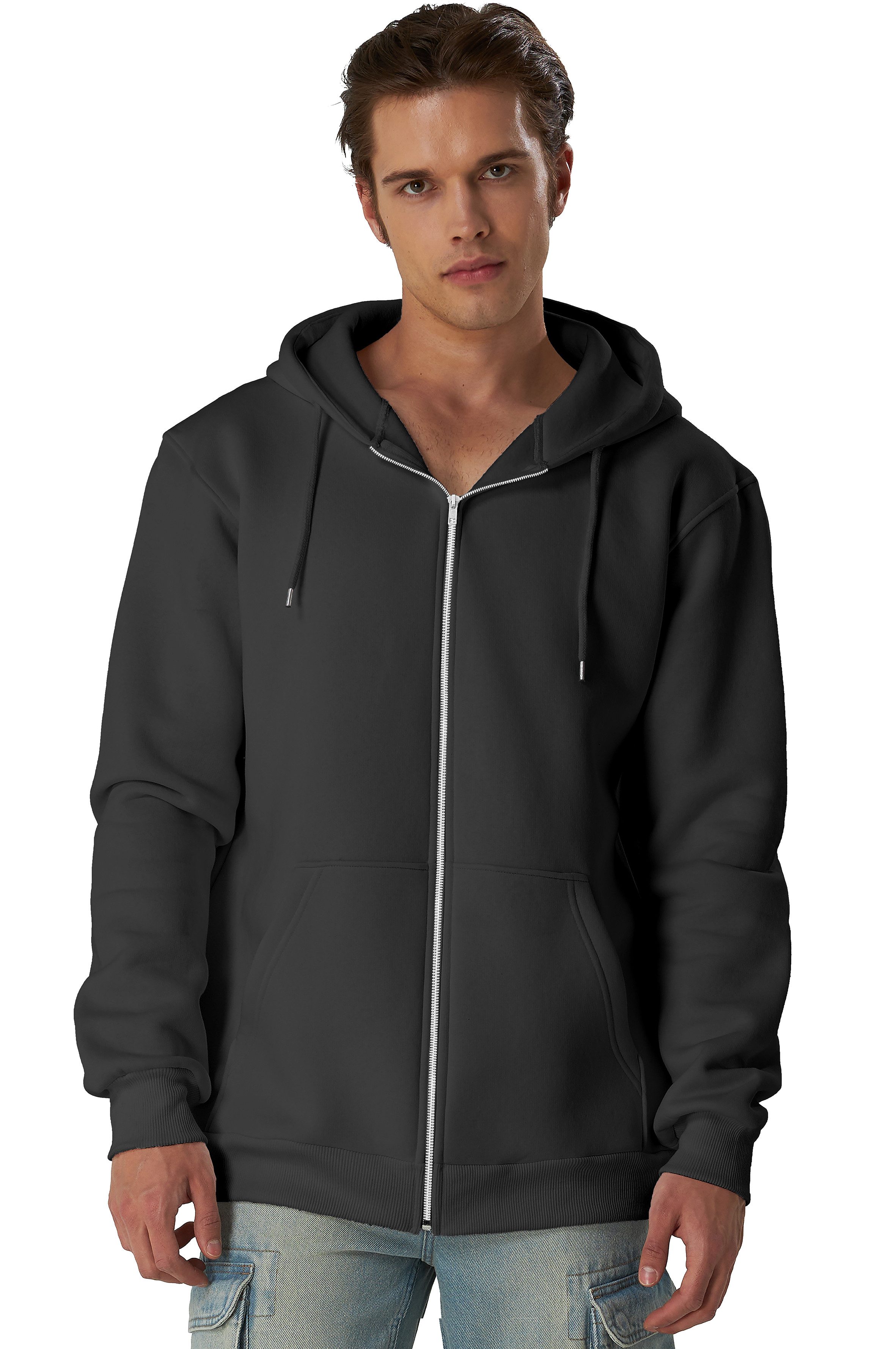 Smith & Solo Hoodie Herren - Sweatshirt mit Reißverschluss Zipper Sweatjacke Baumwollmix
