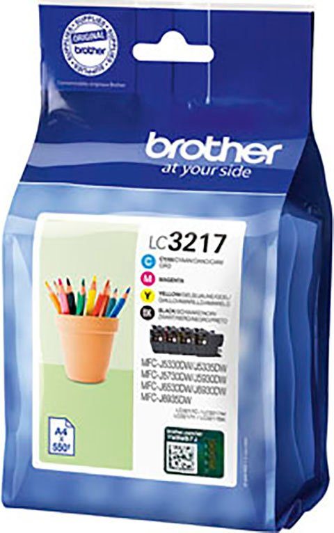 Brother (Packung, magenta, Tintenpatrone schwarz, LC-3217 Value 4-tlg) Pack cyan, gelb