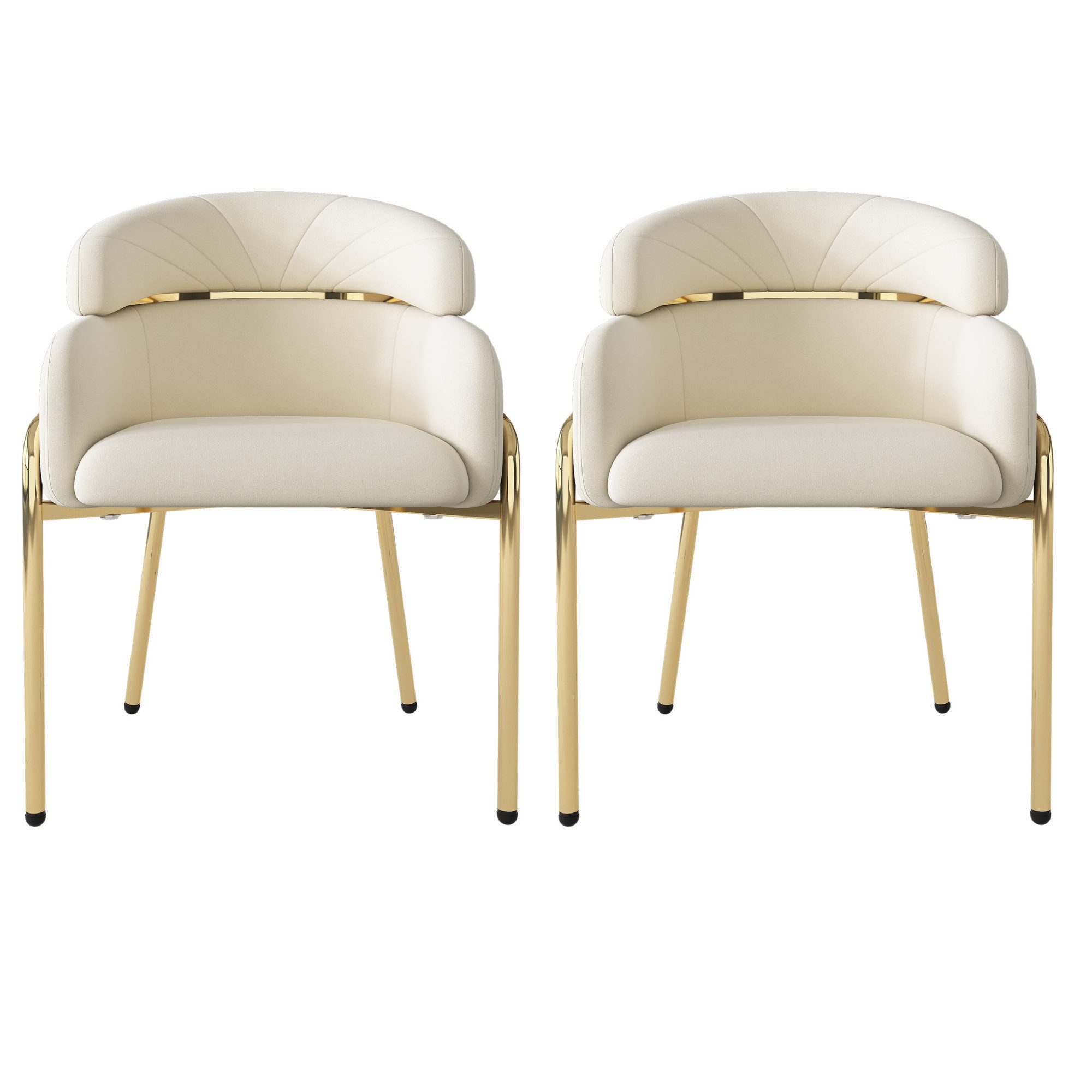 Flieks Polsterstuhl (Set, 2 St), 2er Set Esszimmerstühle Armlehnstühle Schminkstuhl Wohnzimmer Samt