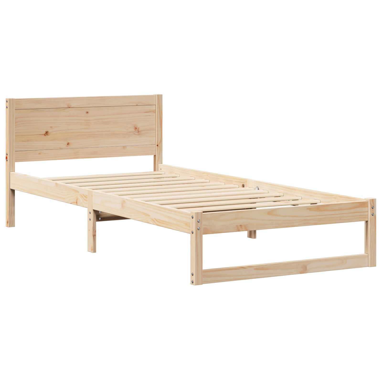 vidaXL Bett Bettgestell Natur Massivholz Kiefer günstig online kaufen