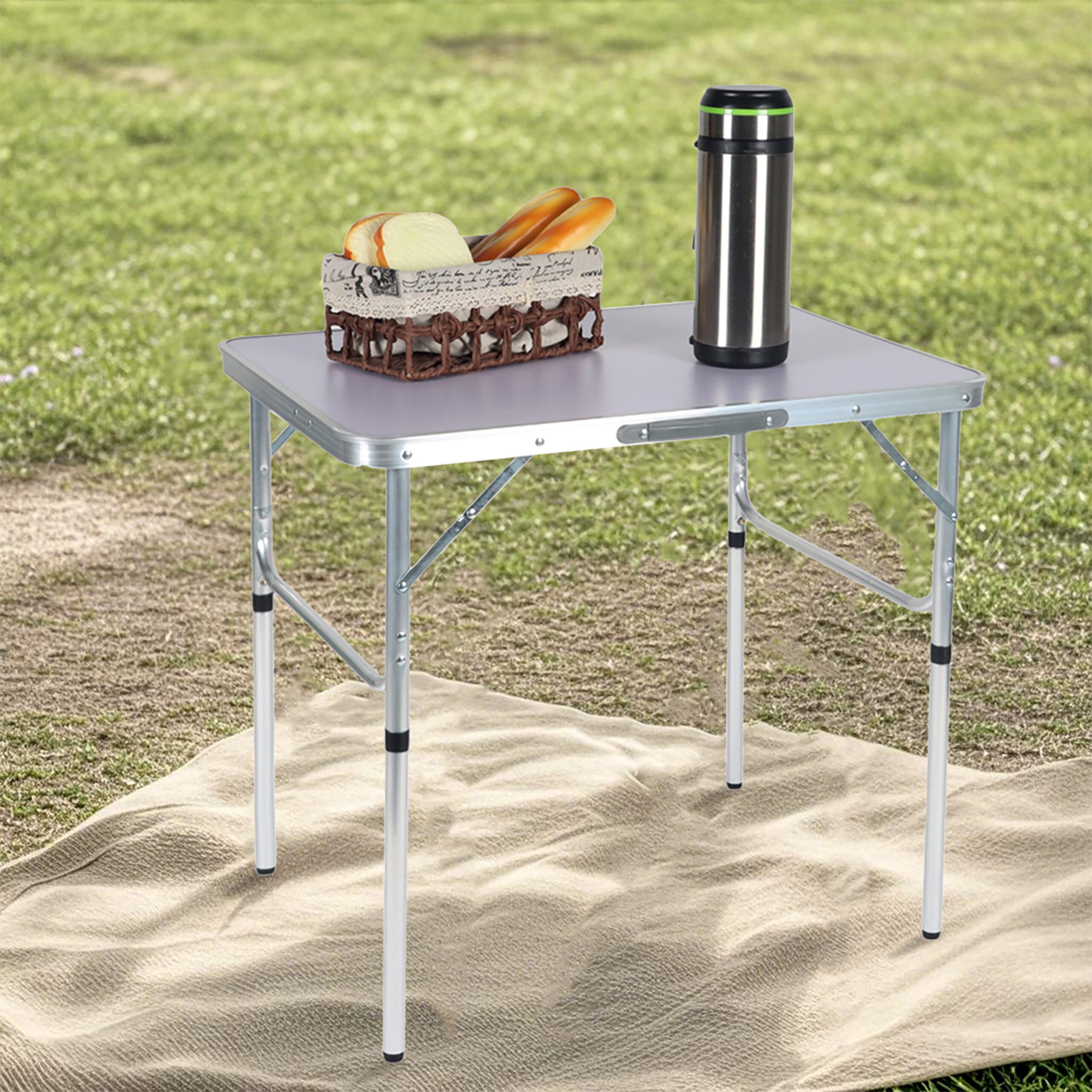 relaxdays Campingtisch klappbar & höhenverstellbar, Weiß günstig online kaufen