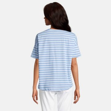 salzhaut T-Shirt Damen Kurzarmshirt Lunken mit Streifen und Rundhalsausschnitt
