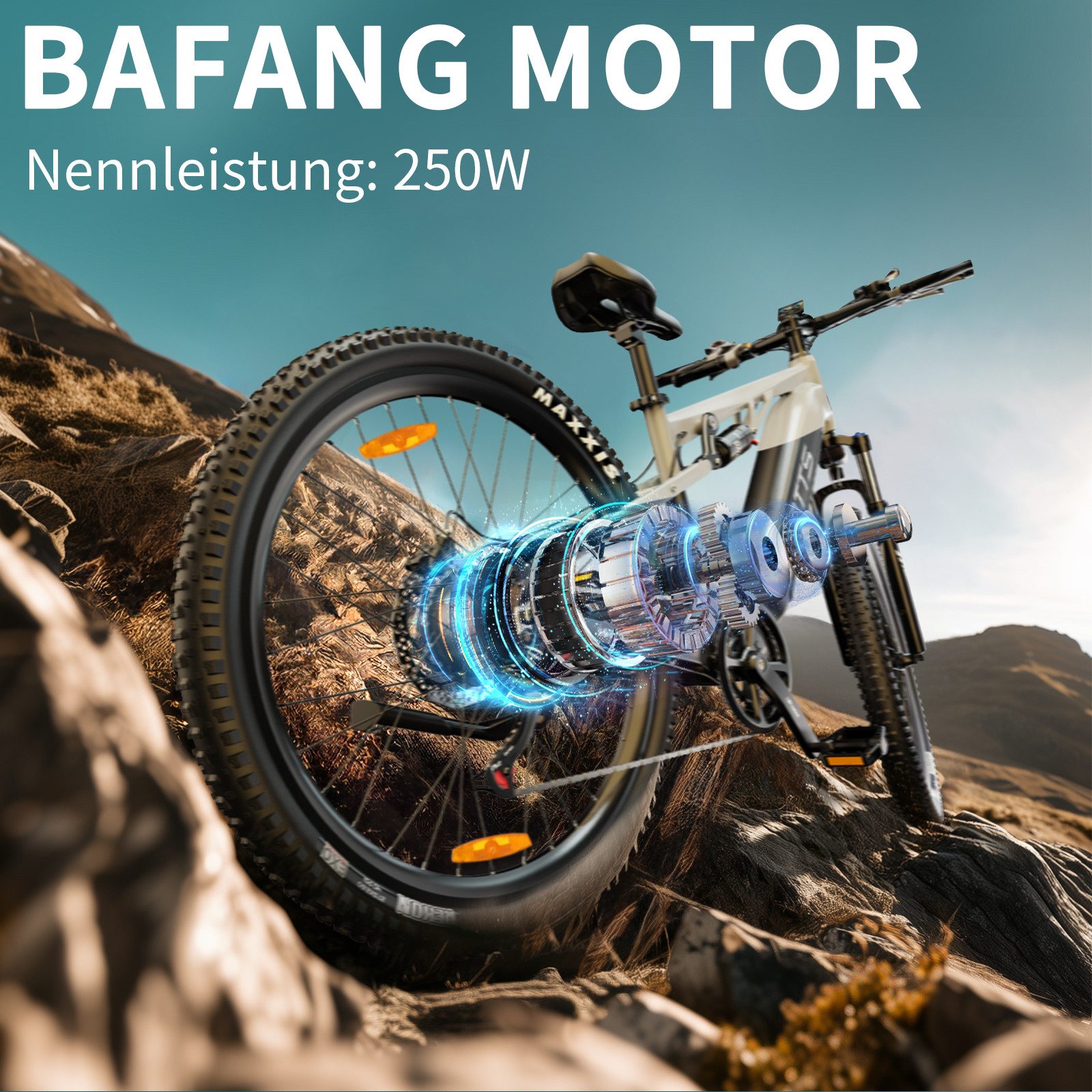 DUOTTS E-Bike Mountain Bike E29 Men's Electric Bicycle 648Wh 27.5 inch Women's 48V 13.5AH 50Nm, 14-speed Shimano Shimano derailleur, derailleur gears, rear motor, 648 Wh, IPX4, max. incline 20–30°, max. load 150 kg