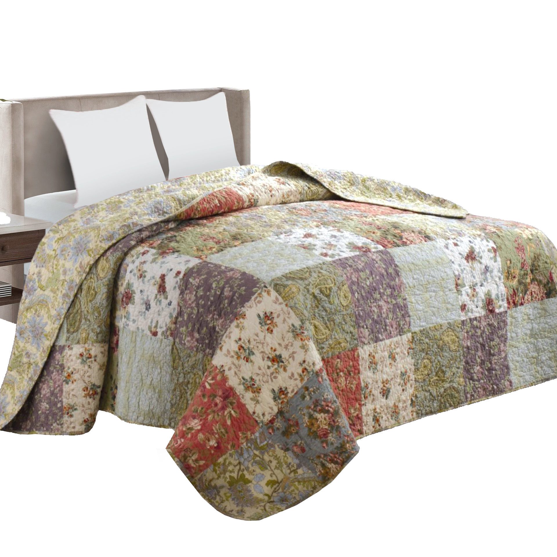 Delindo Lifestyle Tagesdecke Patchwork Biedermeier, weich günstig online kaufen