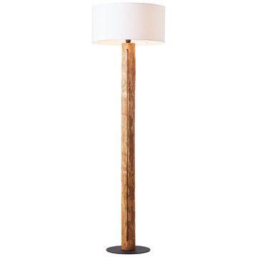 Lightbox Stehlampe, ohne Leuchtmittel, rustikale Stehlampe mit weißem Stoff Schirm und Schalter, 164 cm Höhe