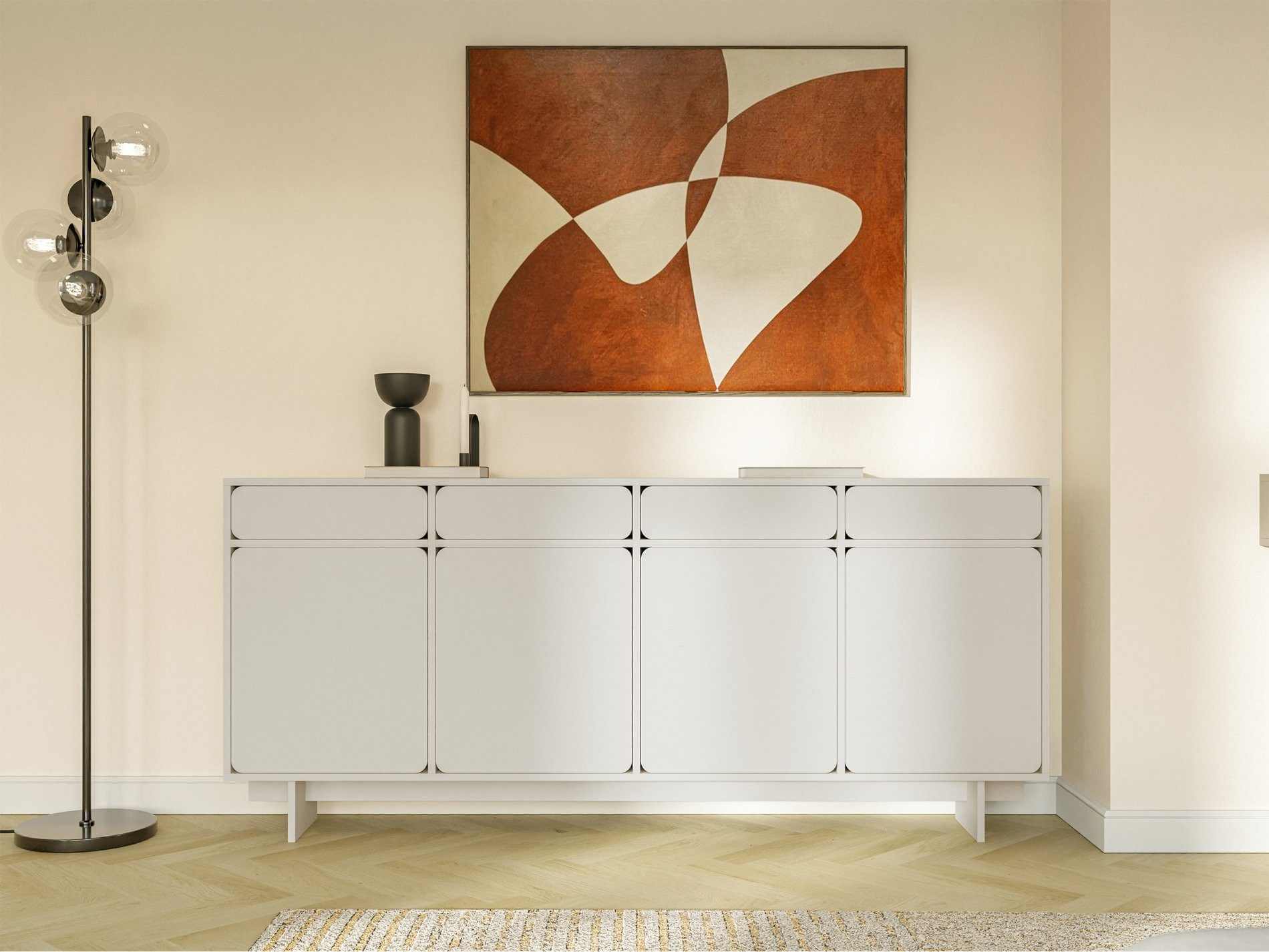 Selsey Sideboard WUWU, 4-türig mit 4 günstig online kaufen